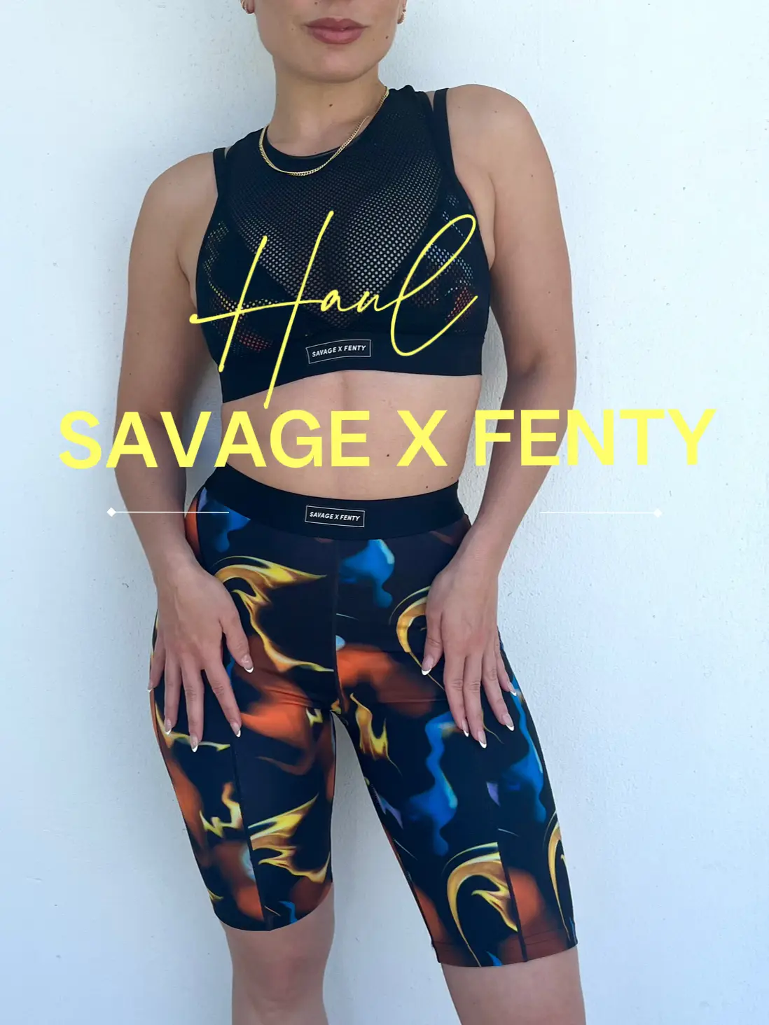 Savage x Fenty Black Pin Up Low-Impact Sports Bra Size M - $29