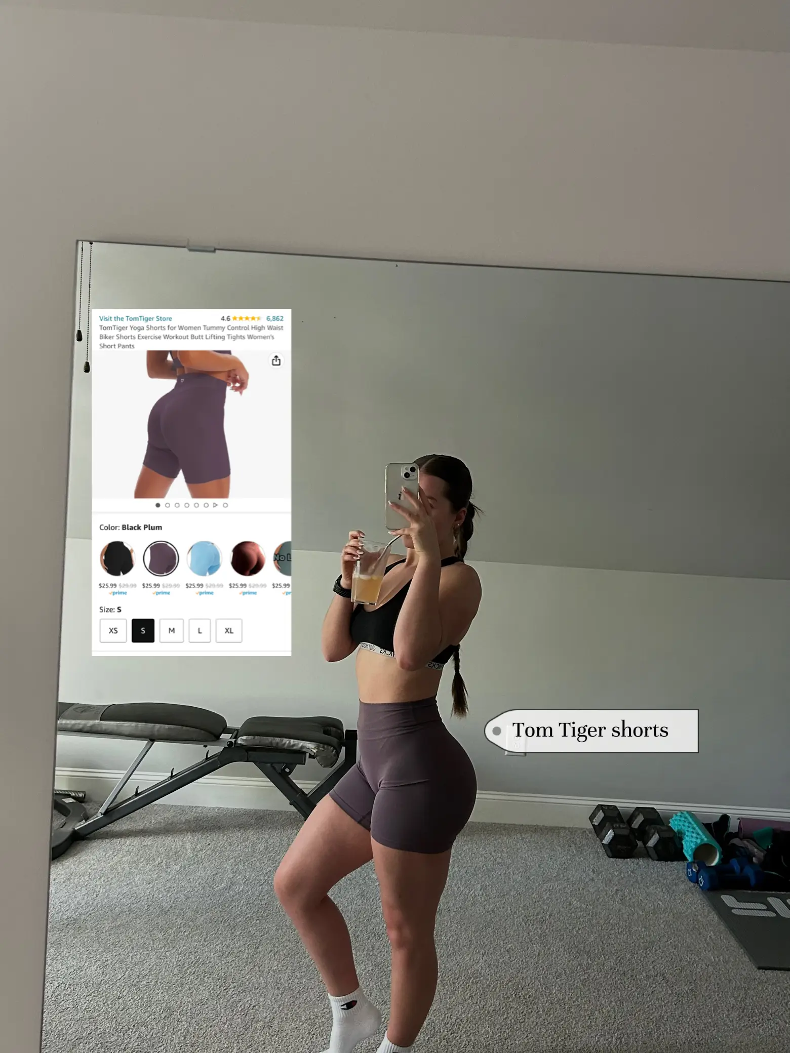Buy TomTiger Yoga Shorts for Women Tummy Control High Waist Biker