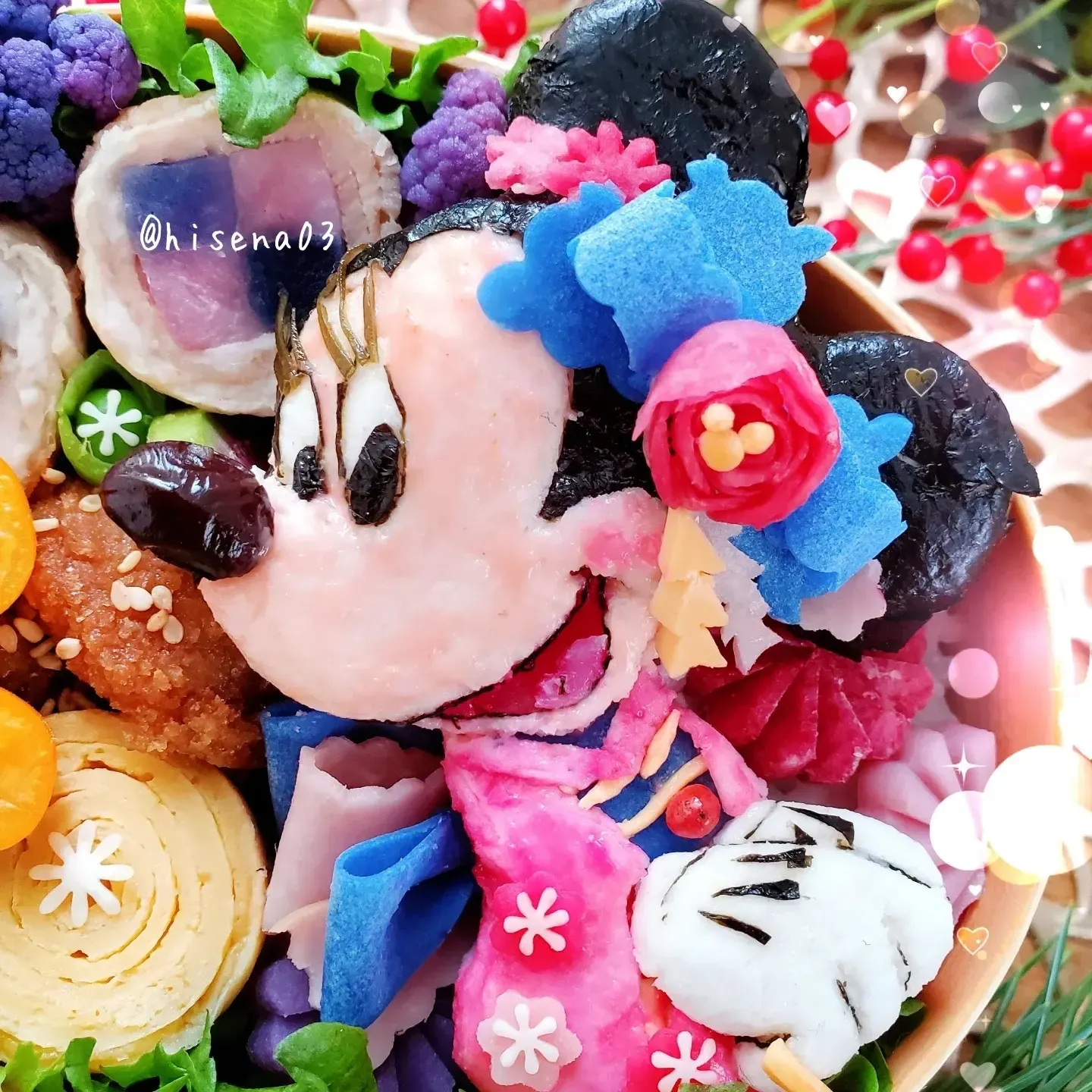 ミニーちゃん弁当 | kana 立体キャラ弁が投稿したフォトブック | Lemon8 