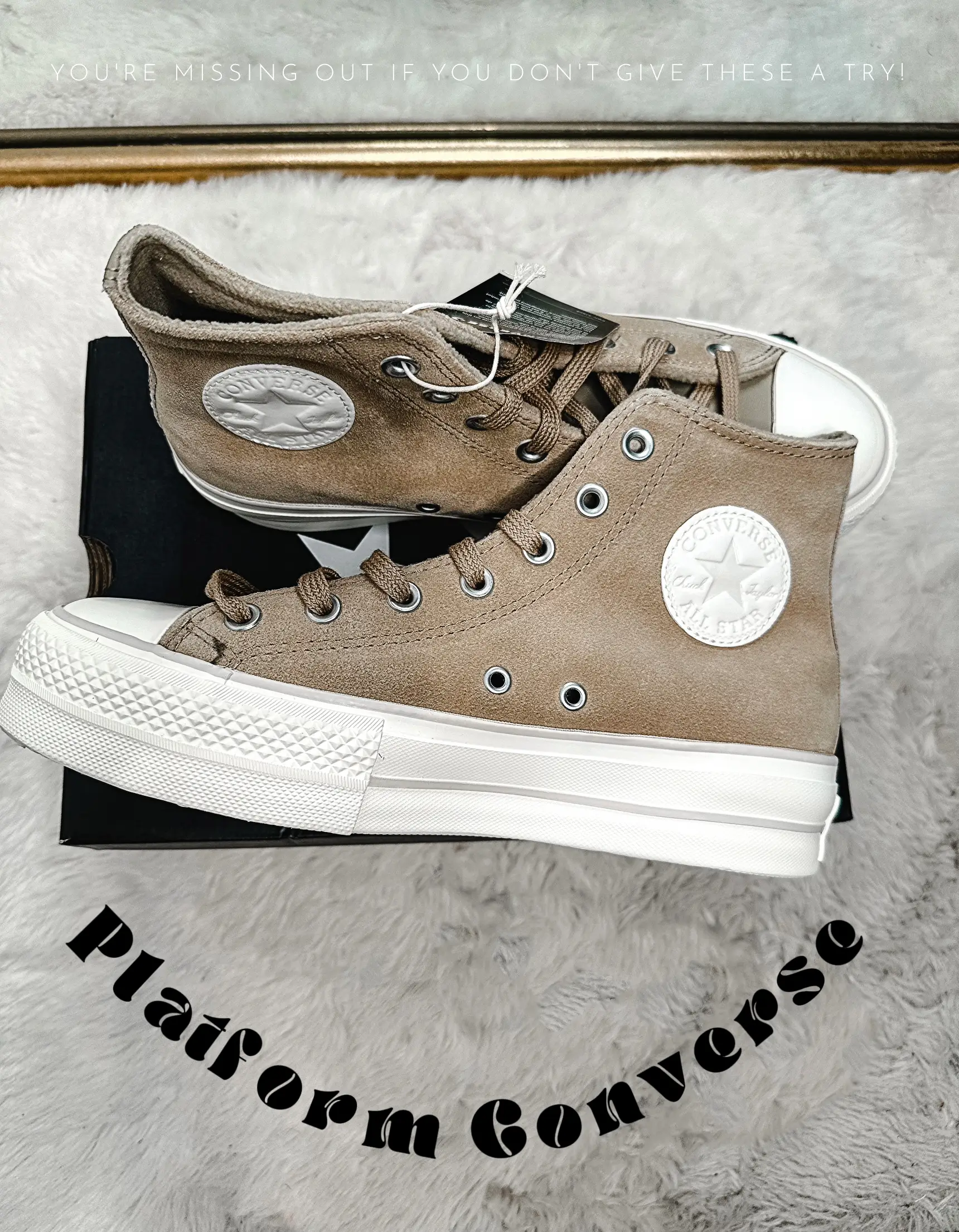 Beige platform clearance converse