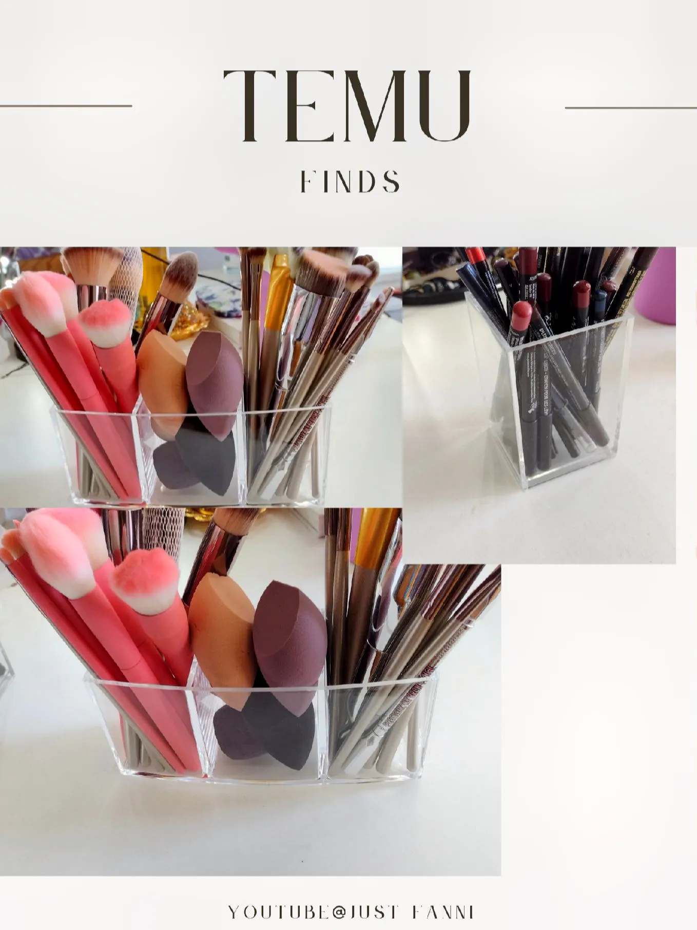 Makeup Brush Rack Stand Round Professional High Capacity - Temu