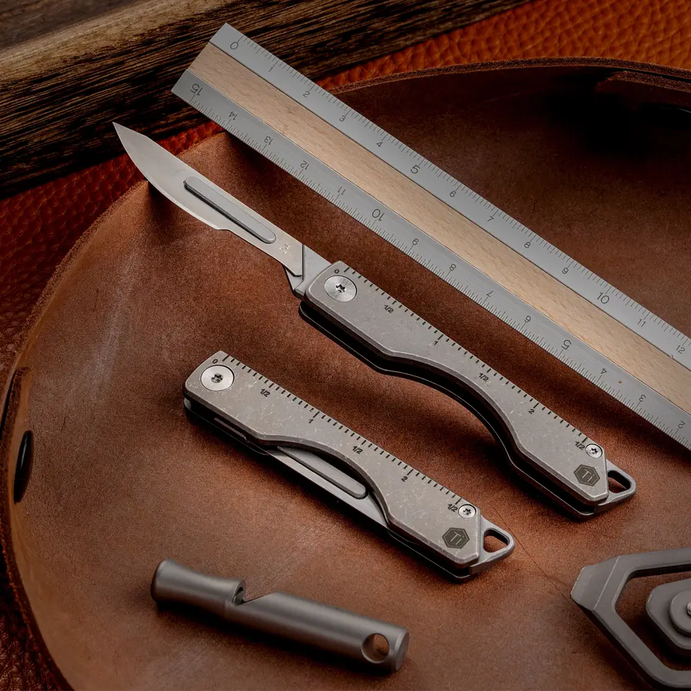  KeyUnity KK01 Titanium Folding Knife, Utility EDC