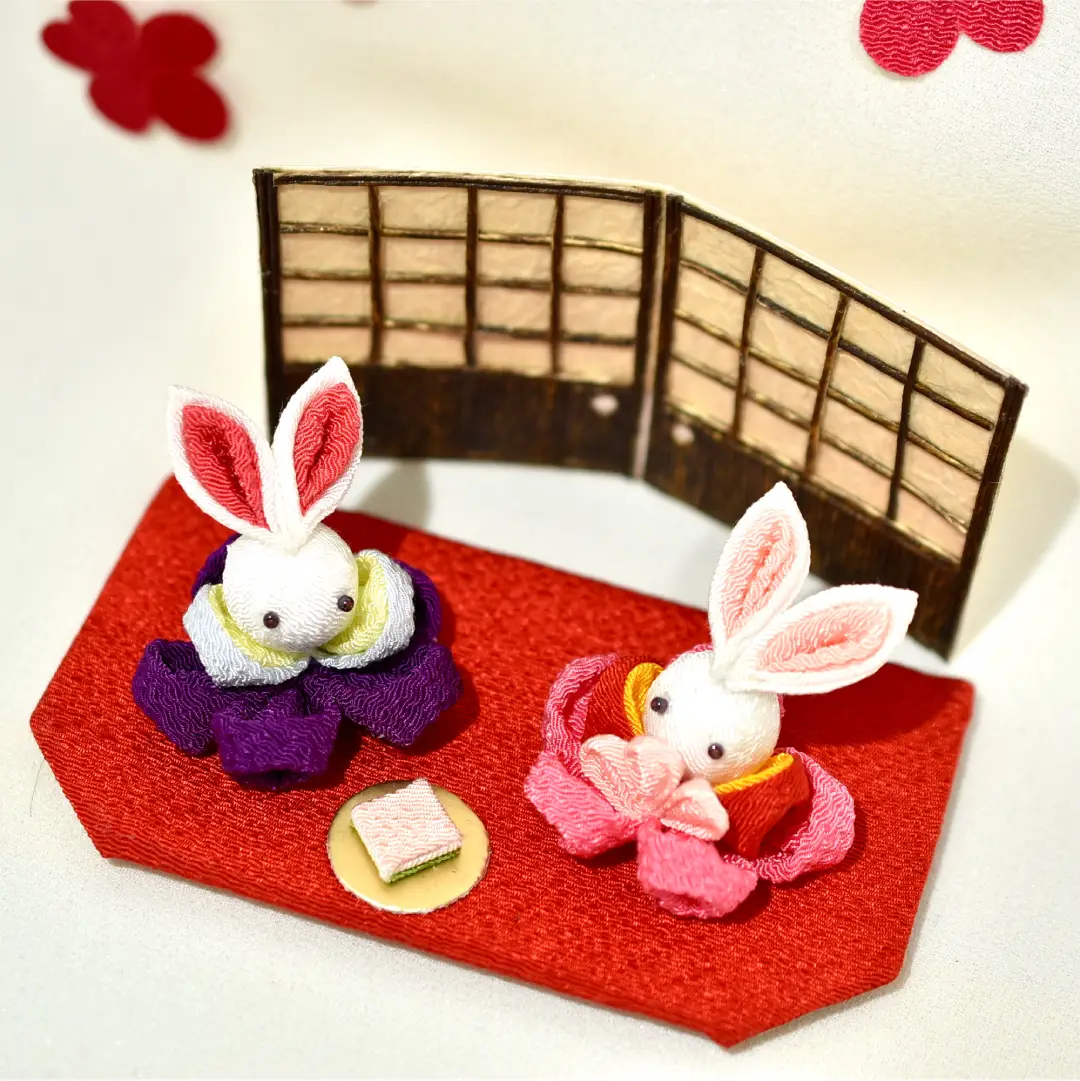 うさぎひな お雛様 meimei 羊毛フェルト 手作りキット