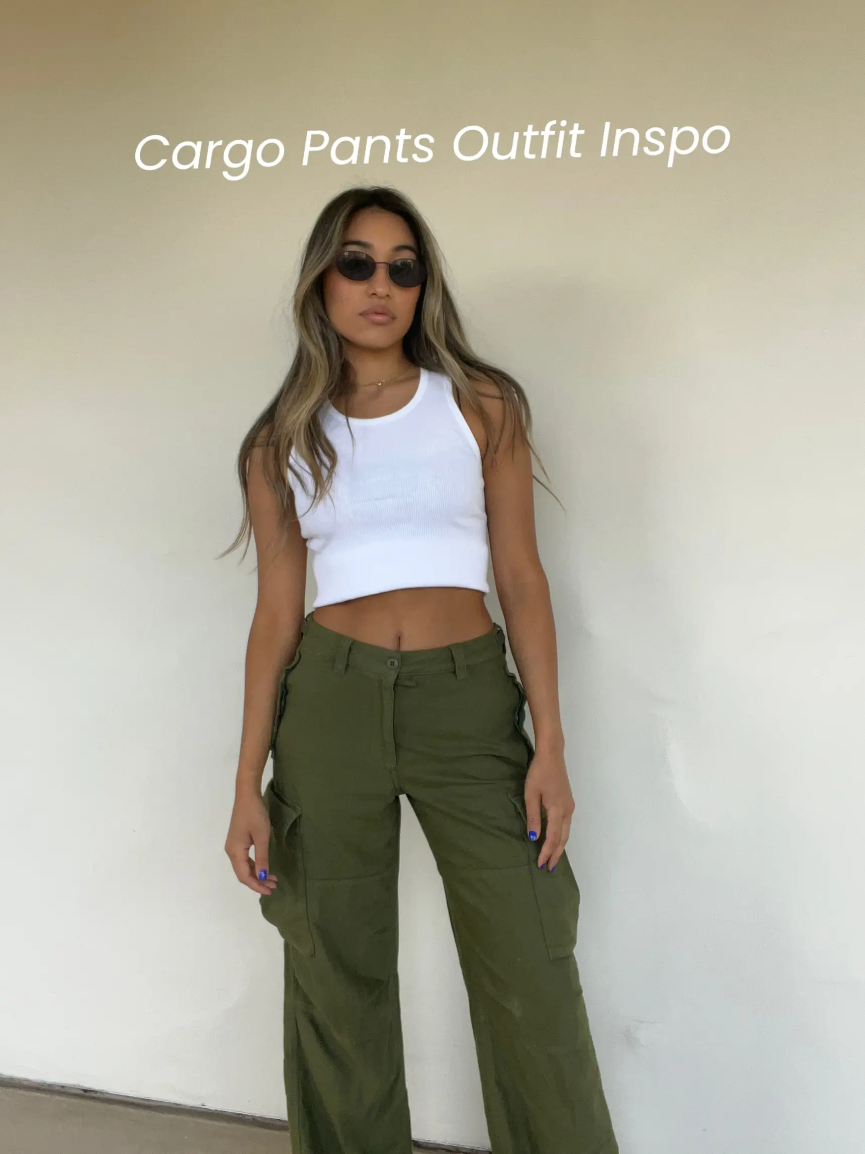 parinmi army green cargo pants outfit Outfit