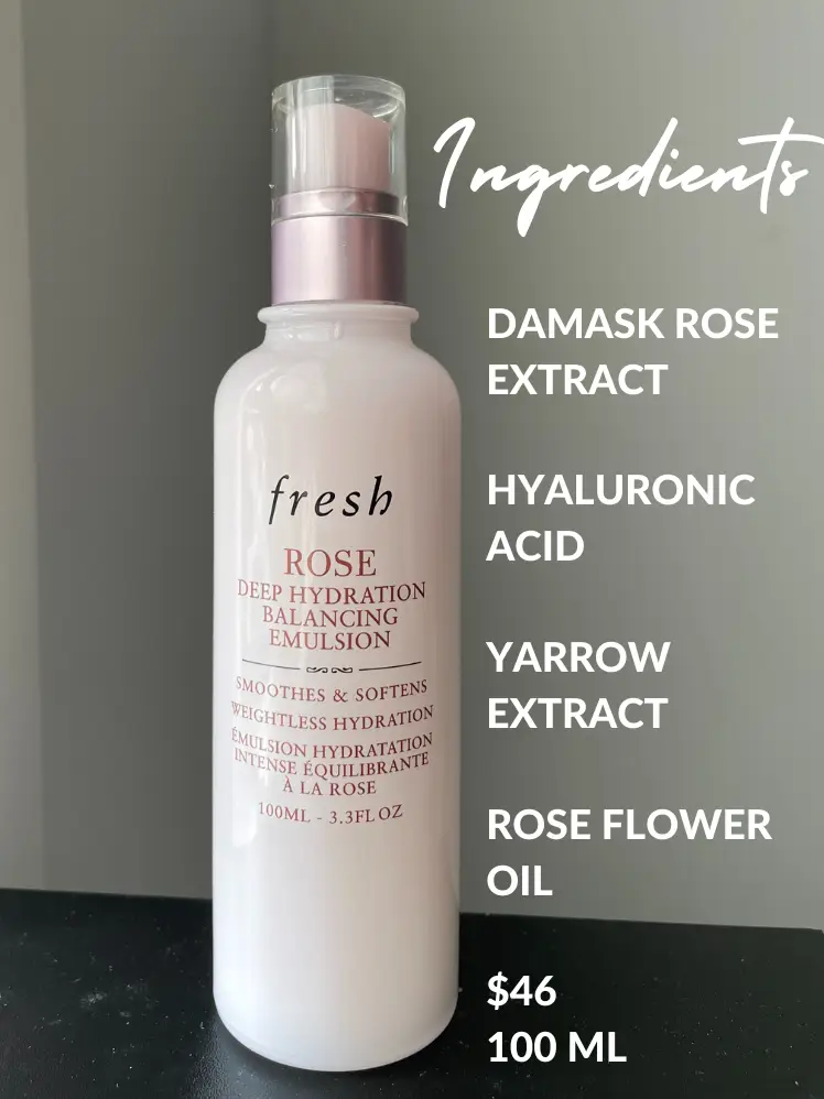 It's giving hydrated!! The new @Fresh Beauty Rose Balancing Emulsion🌹