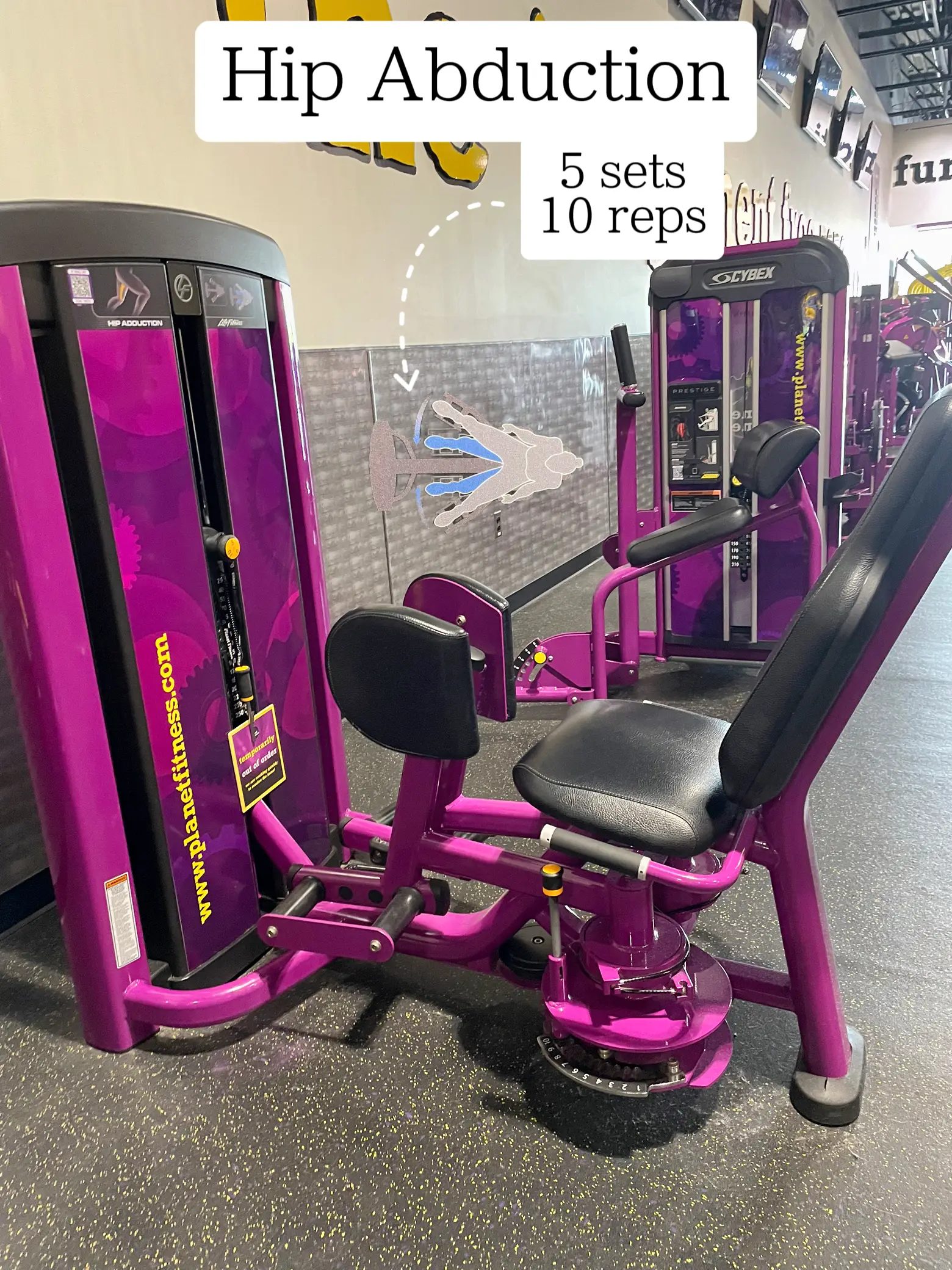 Planet fitness outlet hip abduction machine