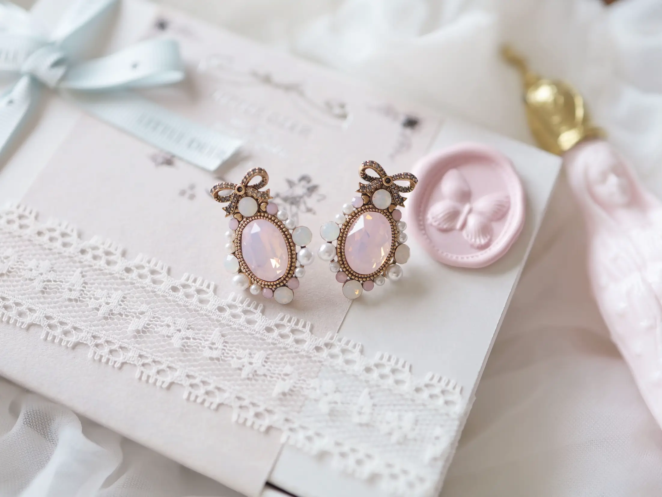 新作☁️ vintage pink opal stone | Little deerが投稿したフォト