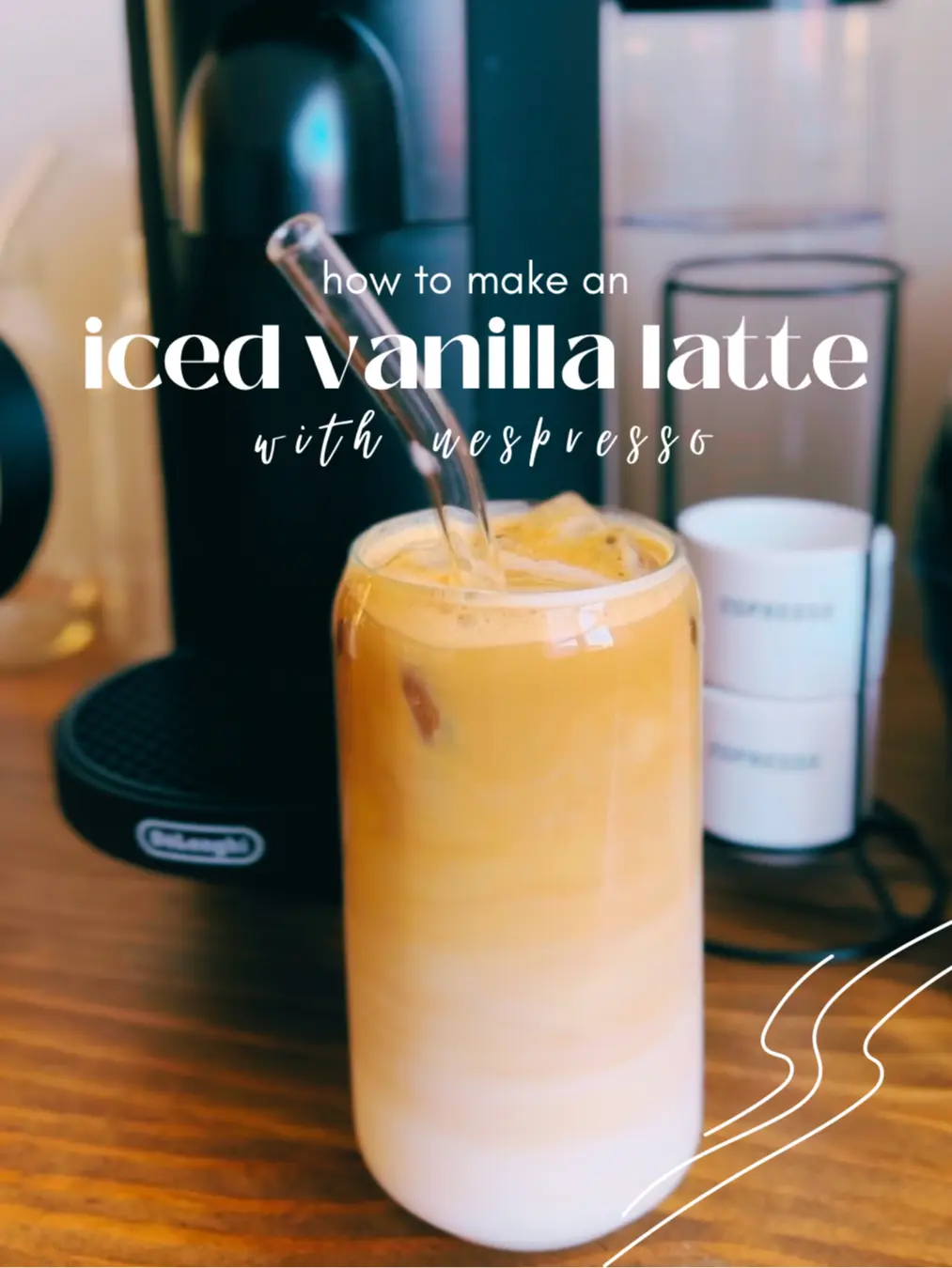 Iced Vanilla Coffee Latte Recipe (Using Nespresso)