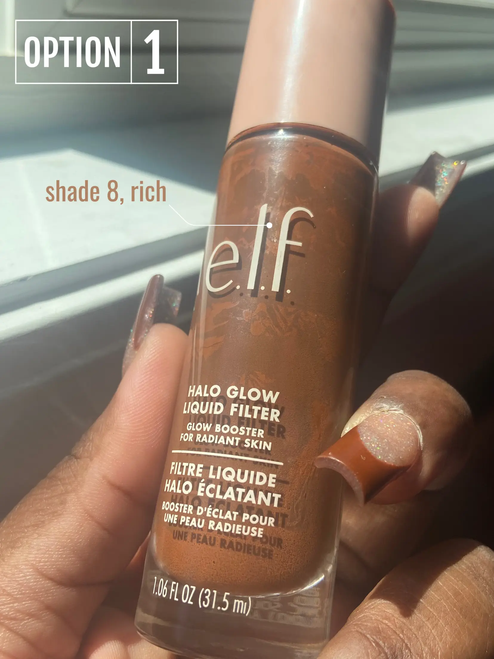 1 E.L.F. Halo Glow Liquid Filter -Complexion Booster Pick Your 1 Color  *Joy's*