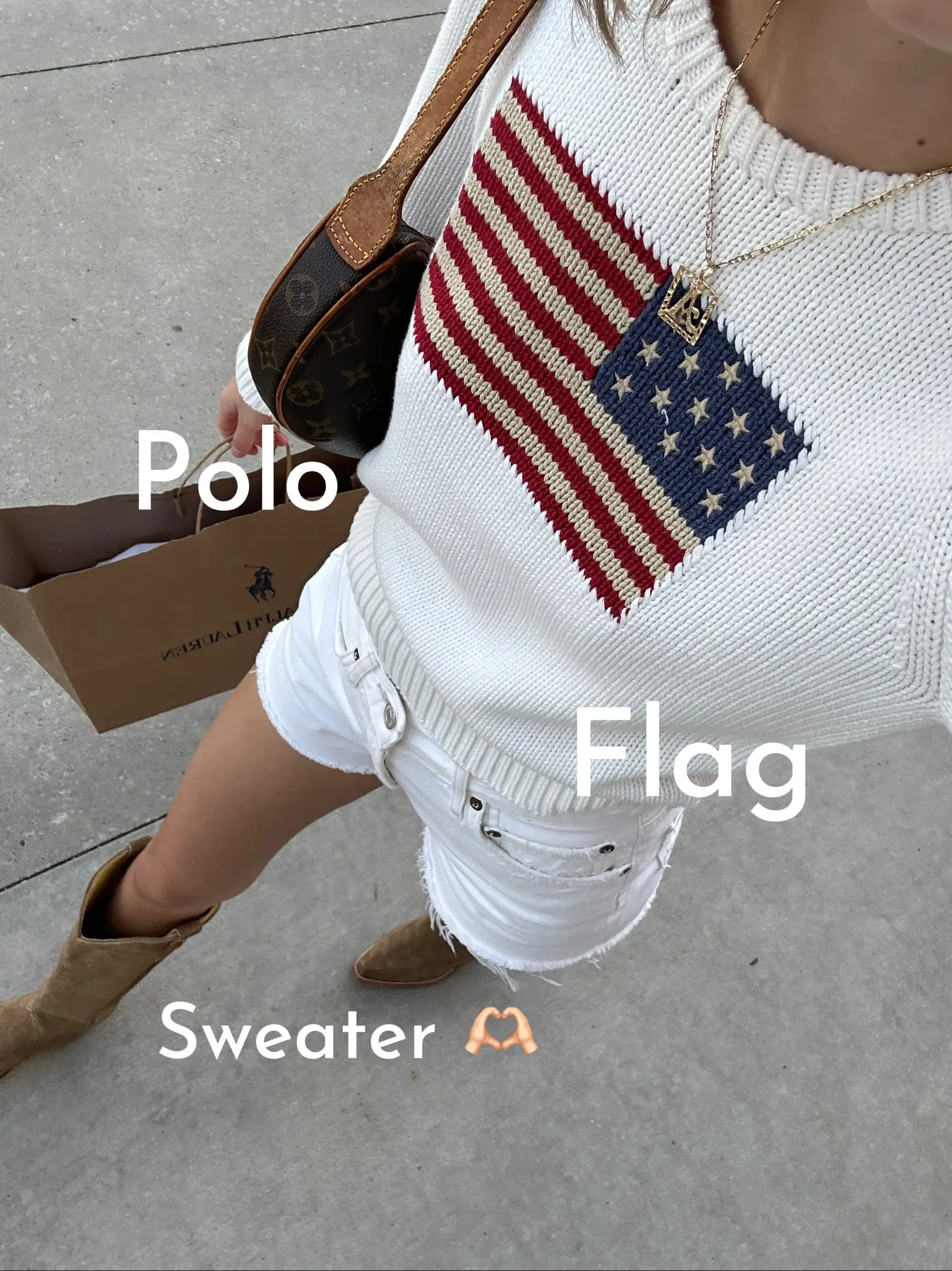 Polo Ralph Lauren flag sweater details 🫶🏻's images
