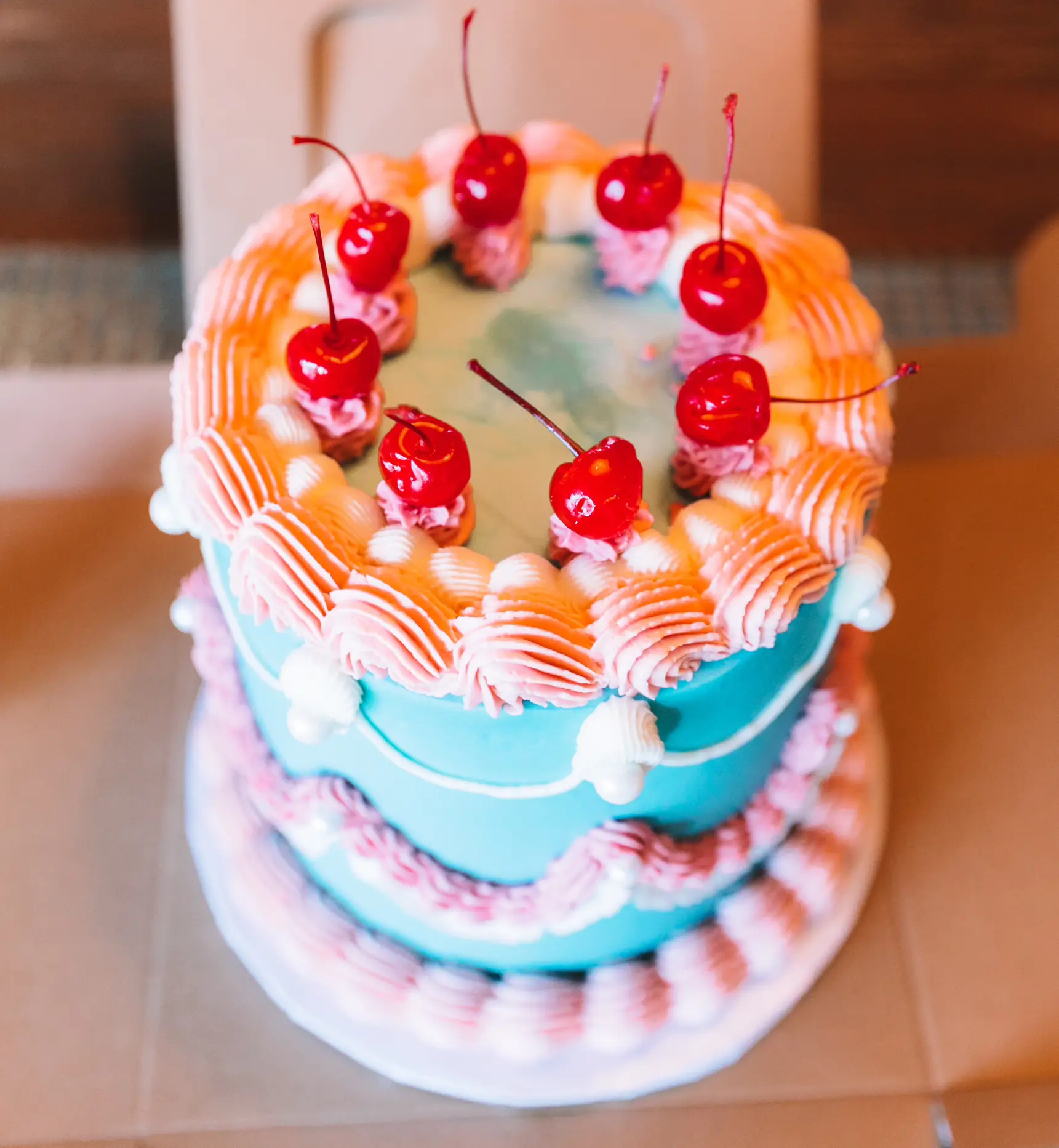 Glitter Cherry Cake - Hayley Cakes and Cookies Hayley Cakes and