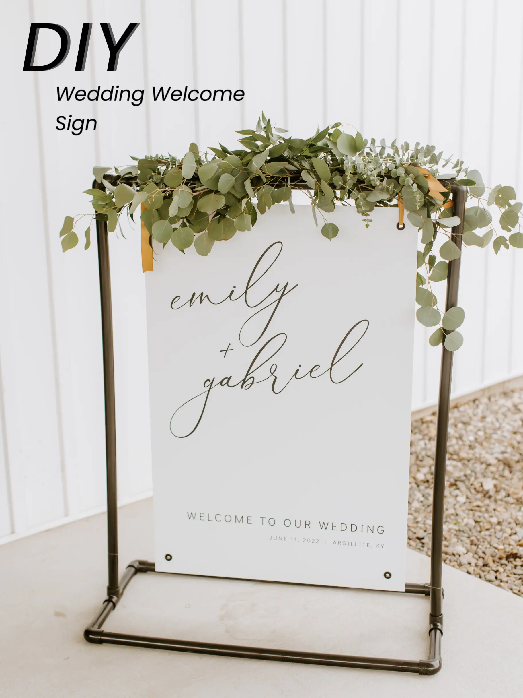 lazy girl's guide to making an easy diy wedding sign - My French Twist