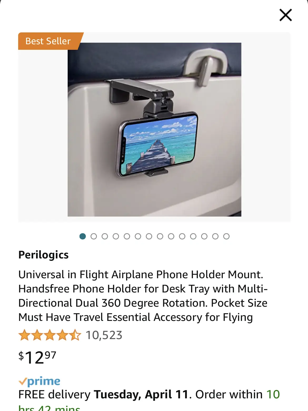 Perilogics Universal Airplane Phone Mount Review (2 Weeks of Use) 