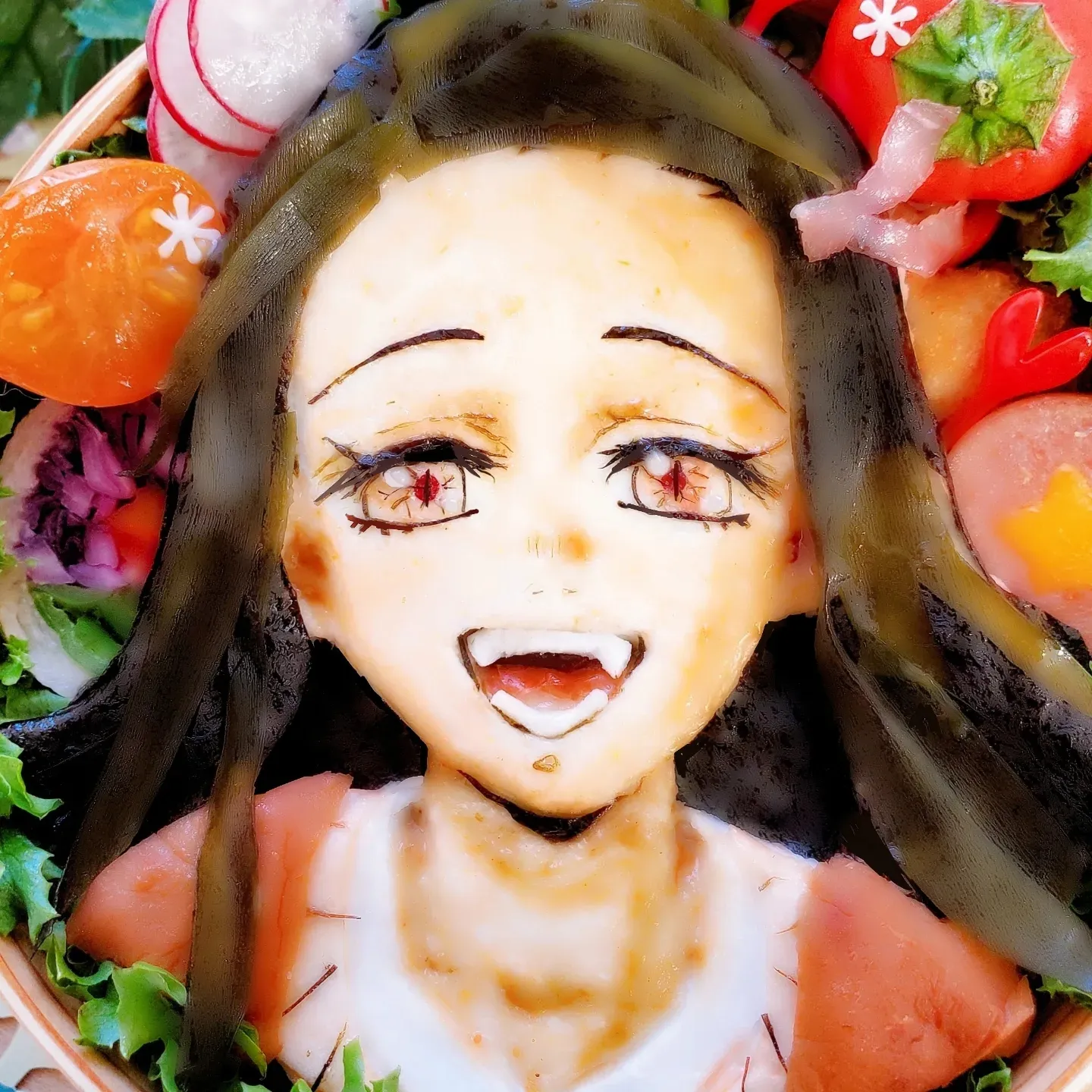 竈門禰豆子弁当 | kana 立体キャラ弁が投稿したフォトブック | Lemon8