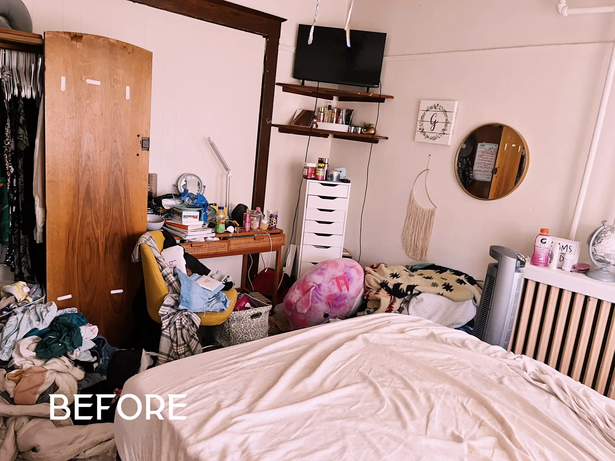 dirty room before and after