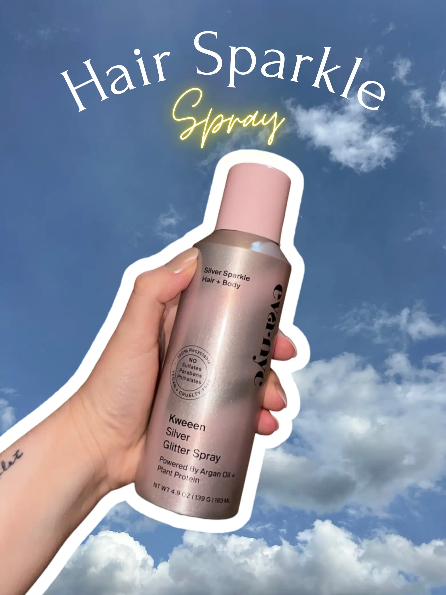 How to use Eva NYC's Glitter Hair Spray