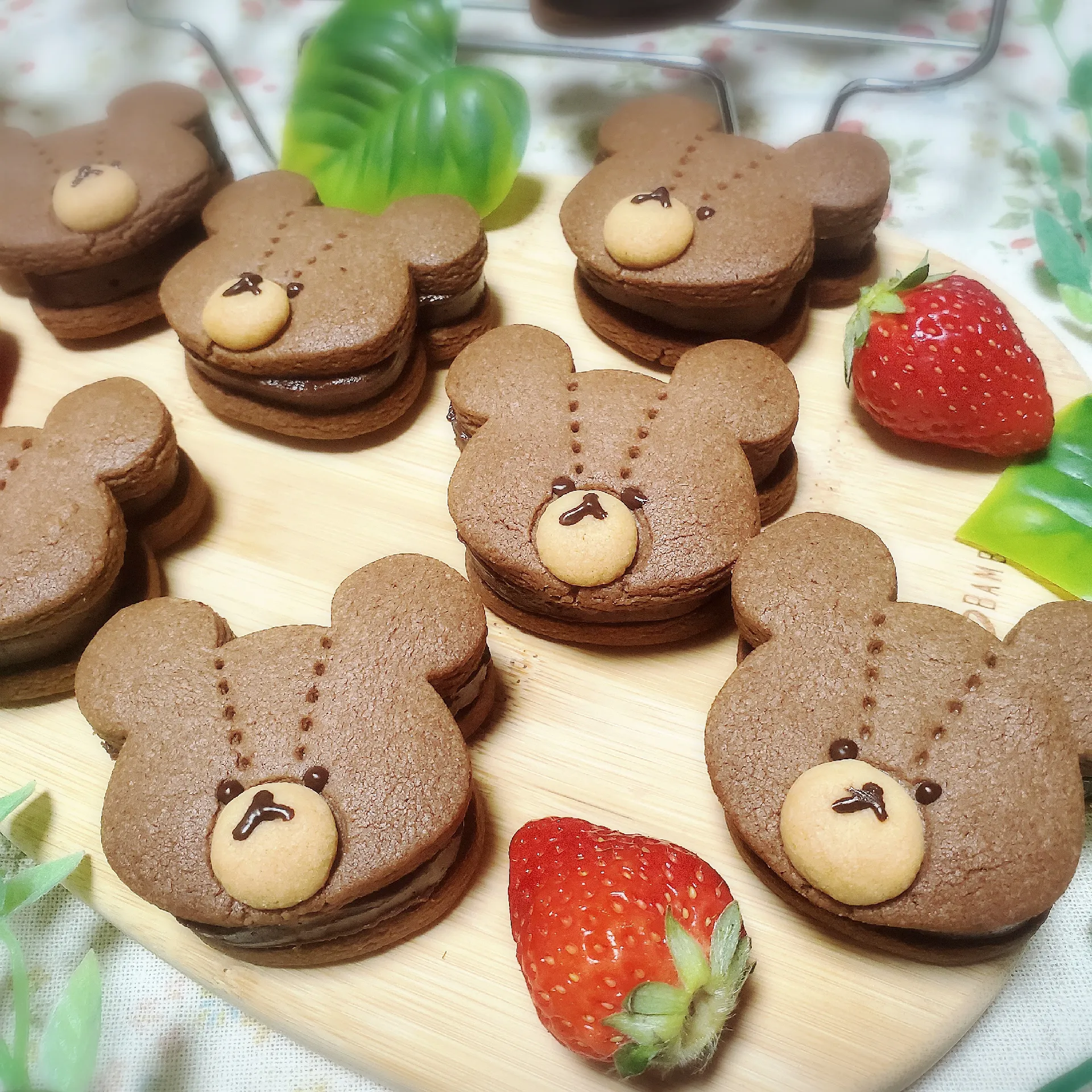 ミニ抹茶 くまのアイスサンドクッキー バックチャーム フェイク