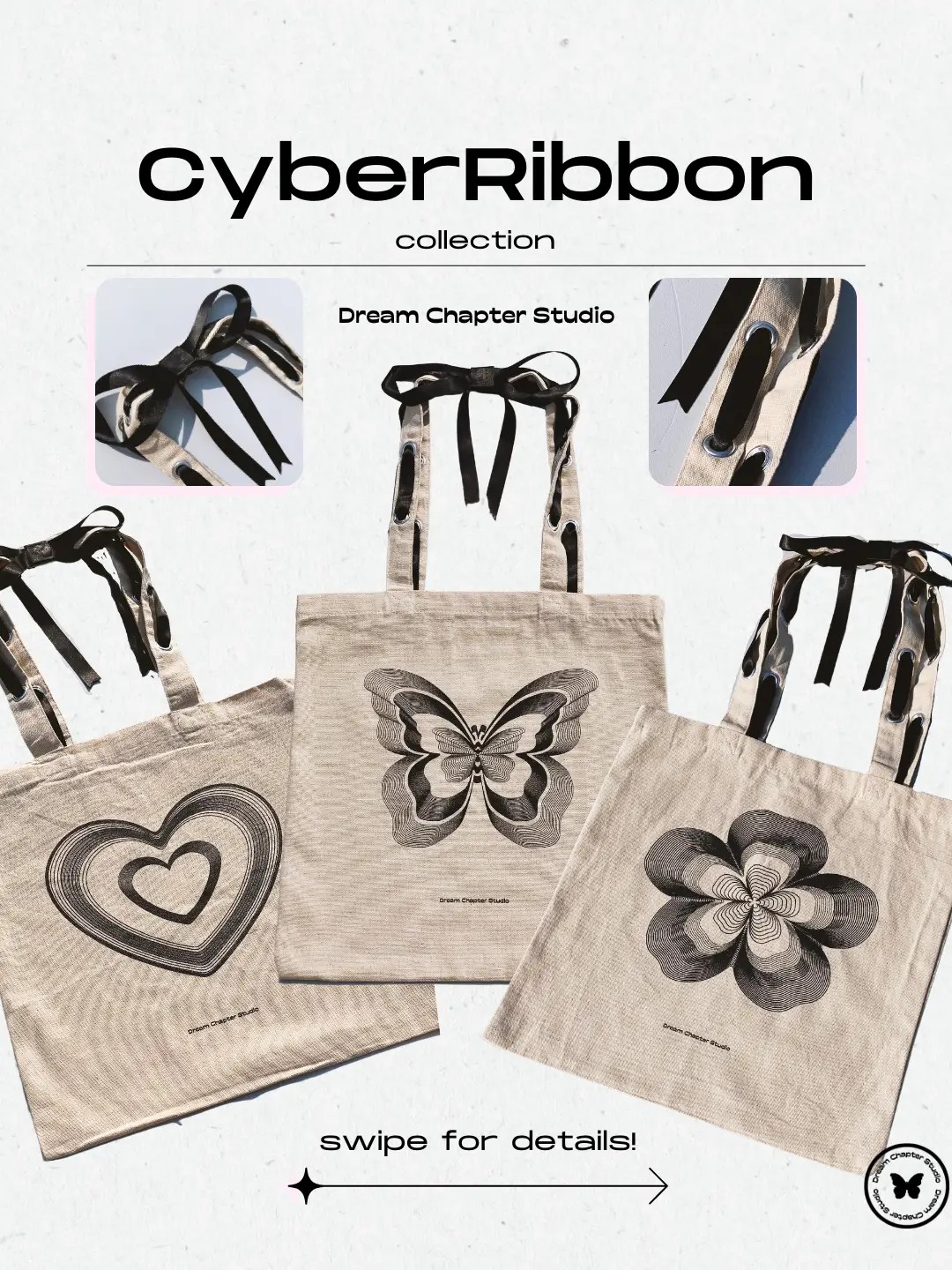Cyber Y2k Tote Bag Aesthetic Cute Tote Bag Y2K Fashion 