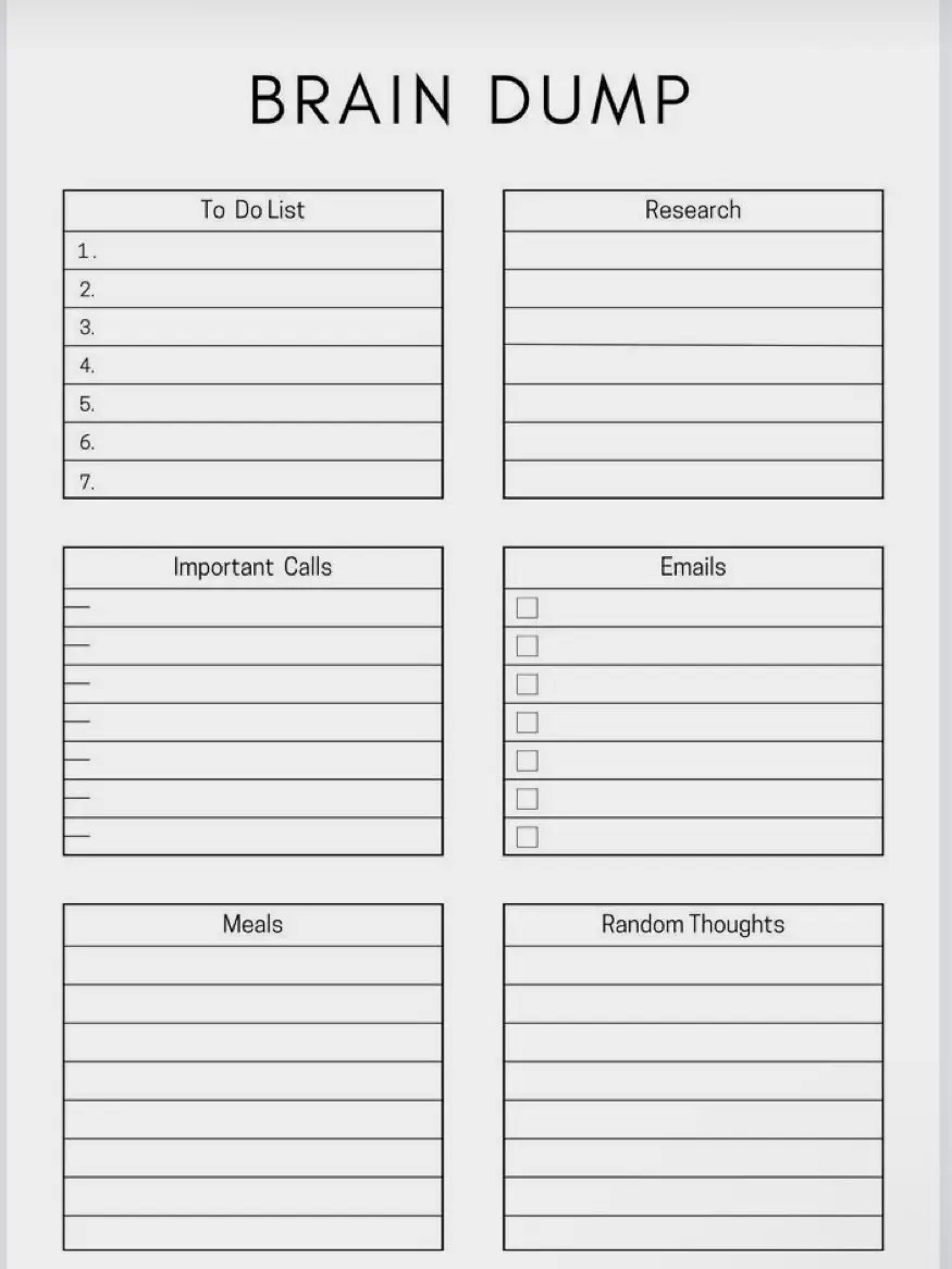 Sticky Note Brain Dump Printable – Let's Live and Learn