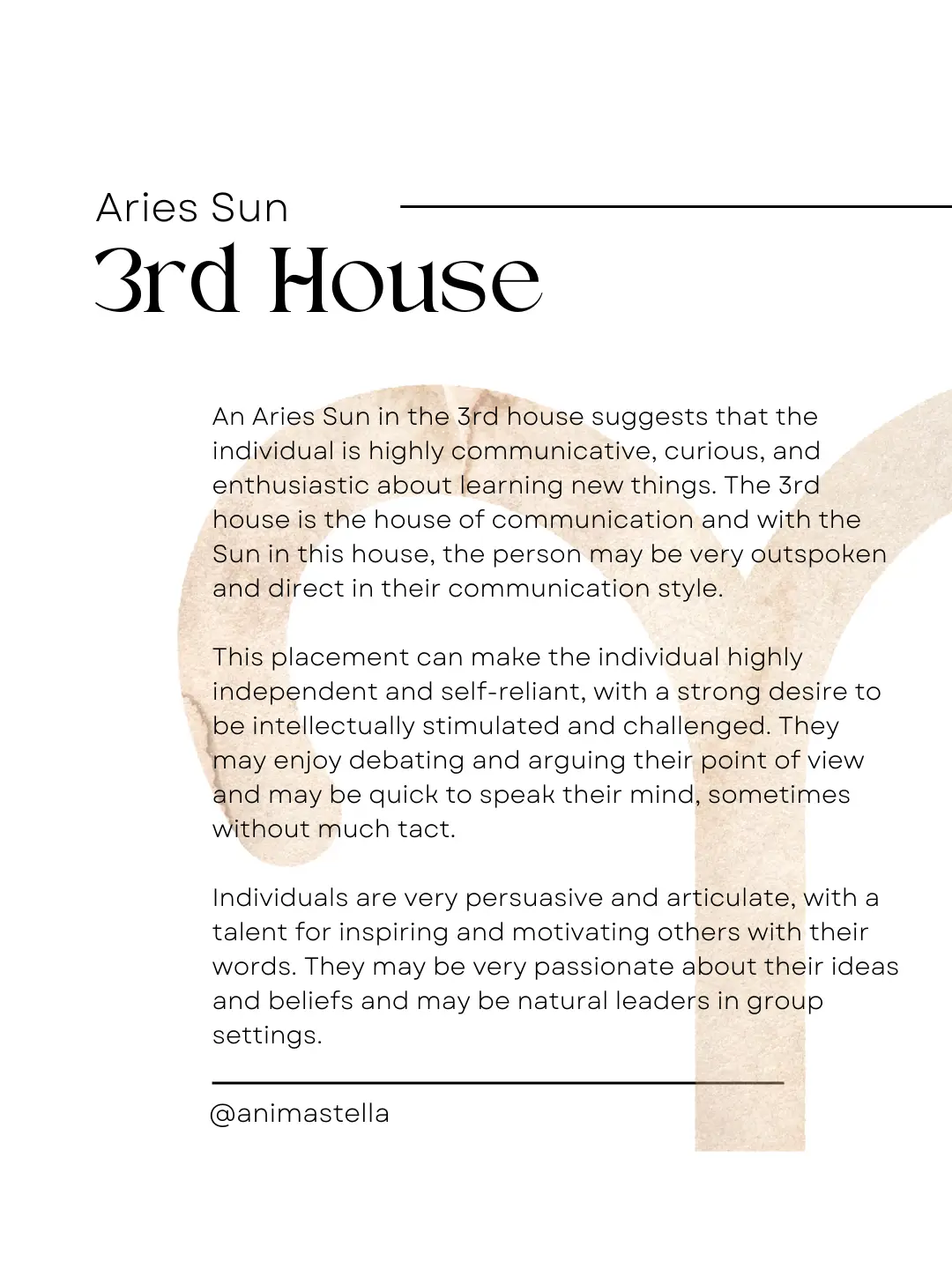 Aries Sun, Houses 1-4 | Gallery posted by Anima Stella | Lemon8