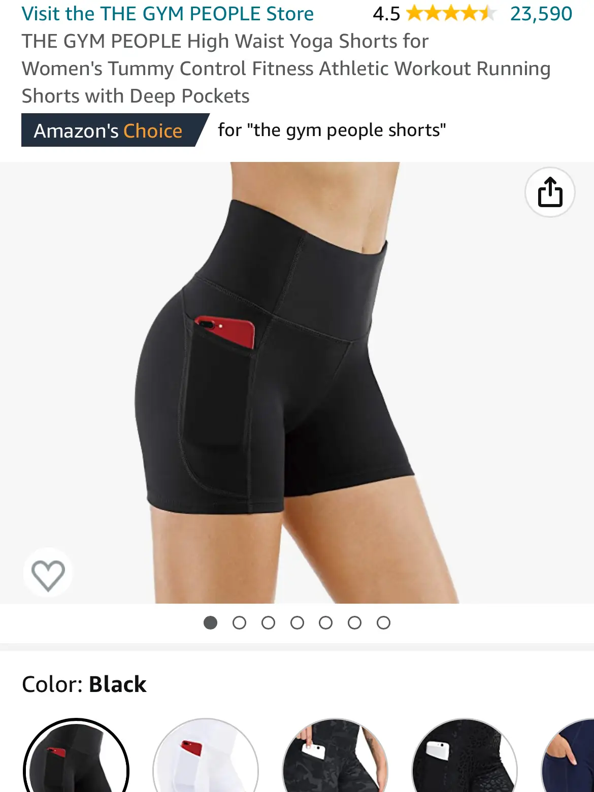 Buy THE GYM PEOPLE High Waist Yoga Shorts for Women Tummy Control