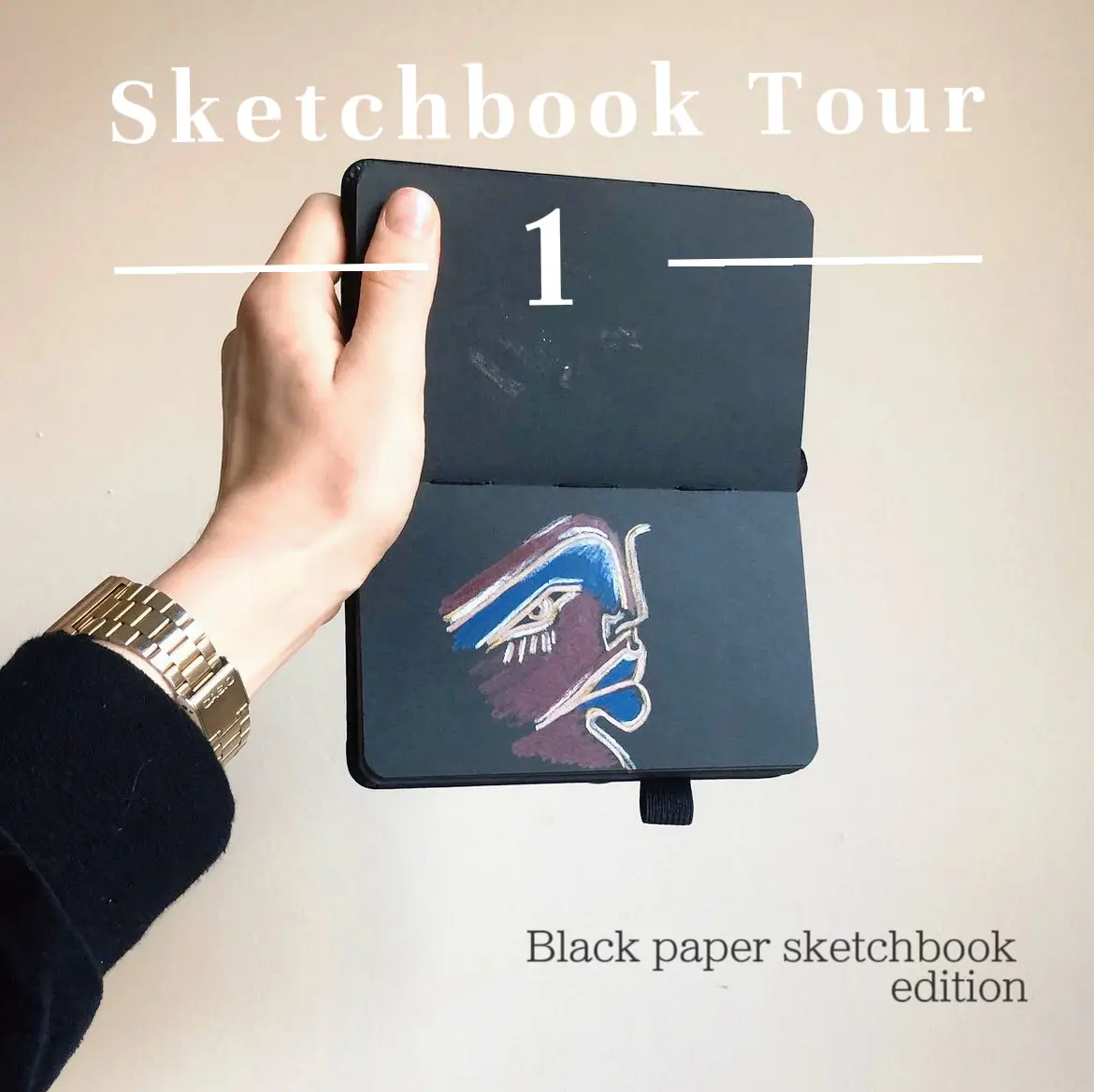 Sketchbook Tour, Black Paper Sketchbook, Gallery posted by JLC ART