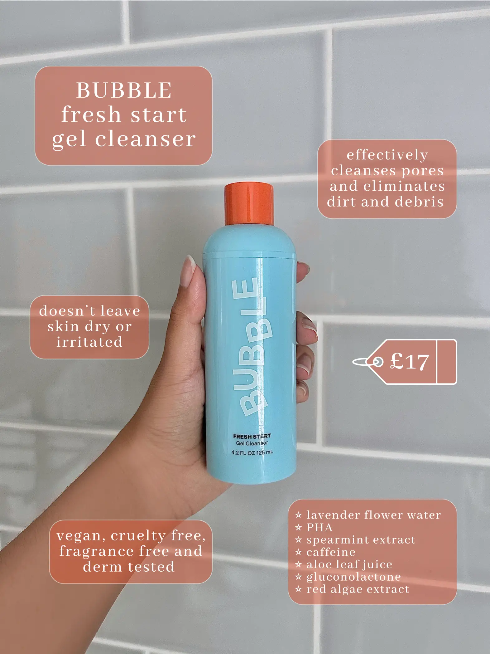  Bubble Skincare Fresh Start Gel Cleanser - PHA +
