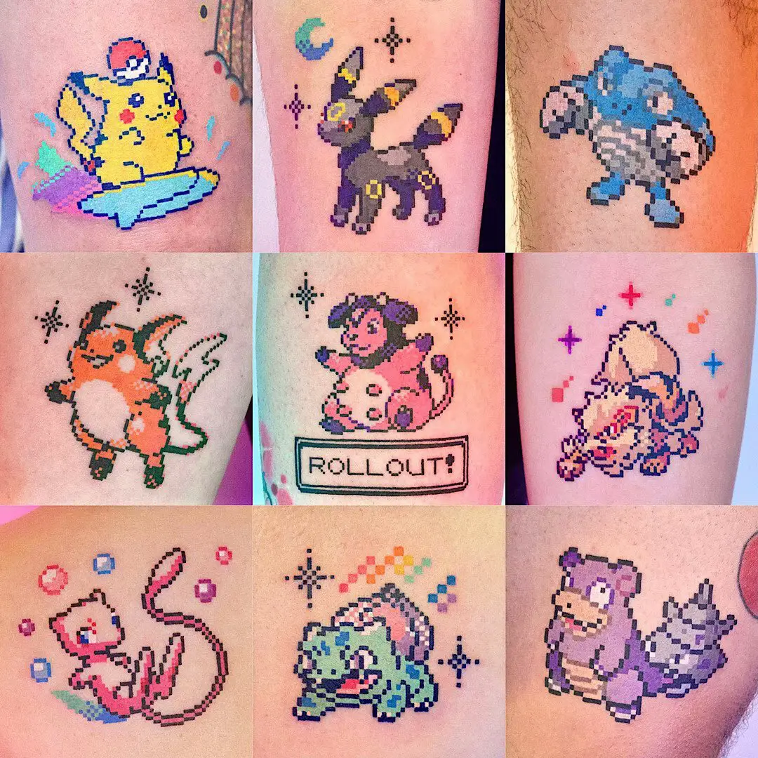Idée Tatouage Pokémon  Pokemon tattoo, Digimon tattoo, Pikachu tattoo