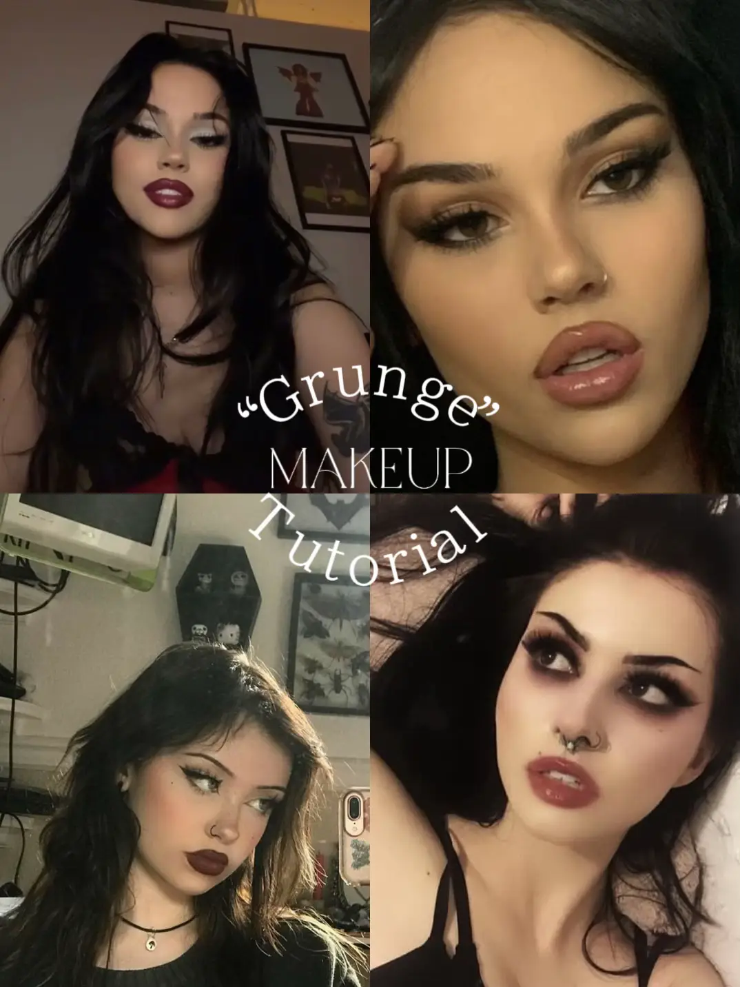 90s Goth Makeup Tutorial step by step goth makeup looks