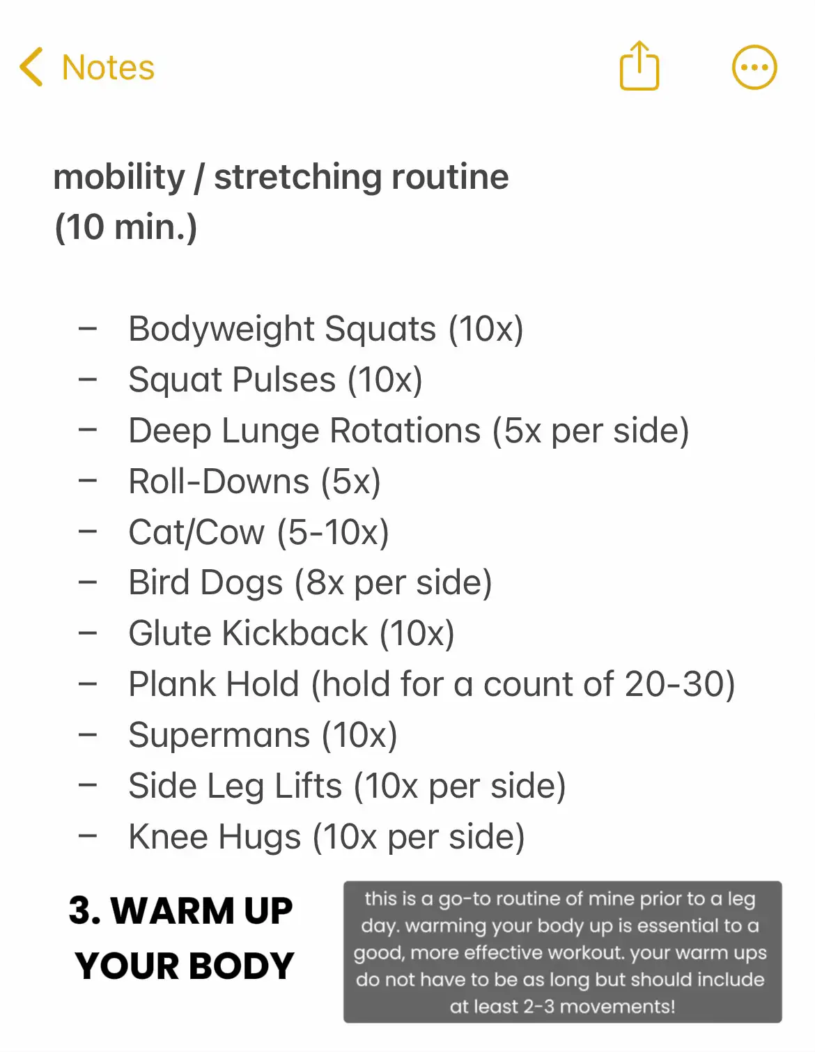 Good discount workout list