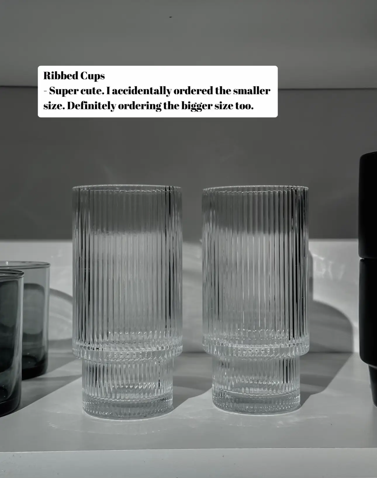 Combler Ribbed Glass Cups