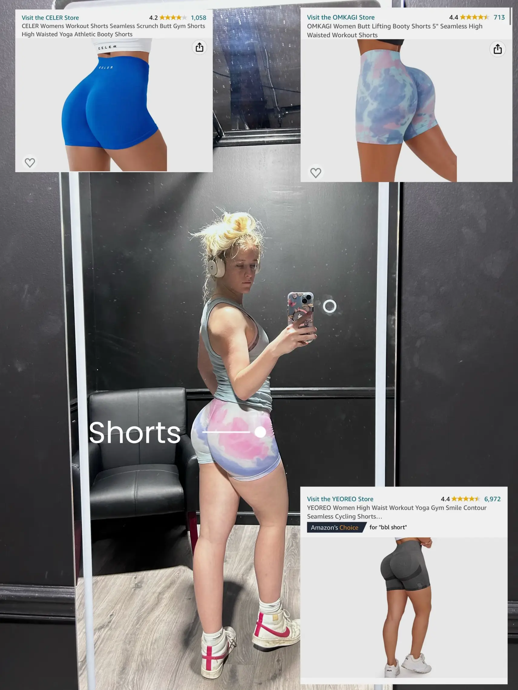 Scrunch Butt Lifting Shorts for Women Workout Gym Smile Contour Seamless  Leggings High Waist Ruched Booty Yoga Shorts