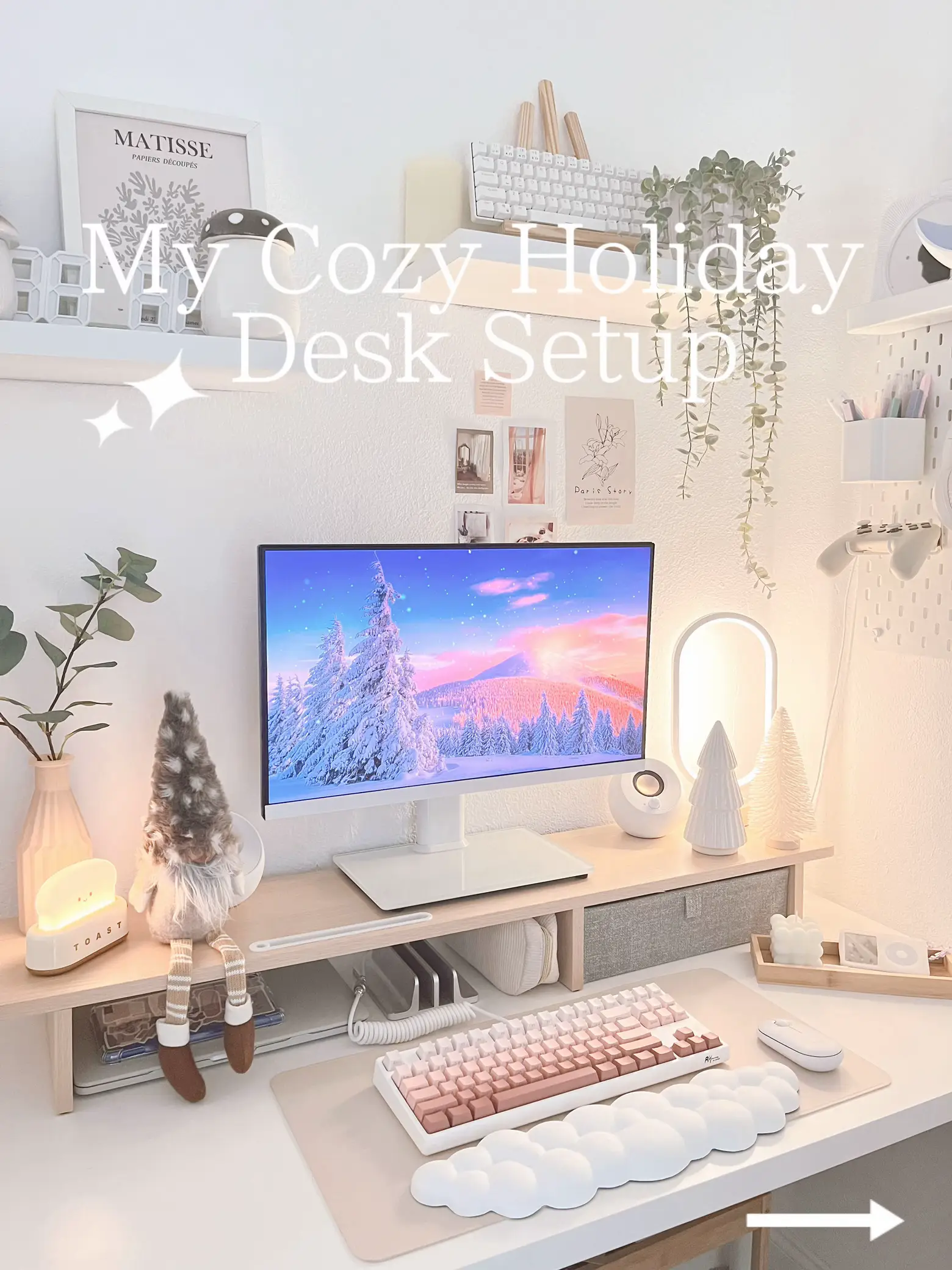 My Cozy Holiday Desk Setup แกลเลอรีที่โพสต์โดย doms.cozyspot Lemon8