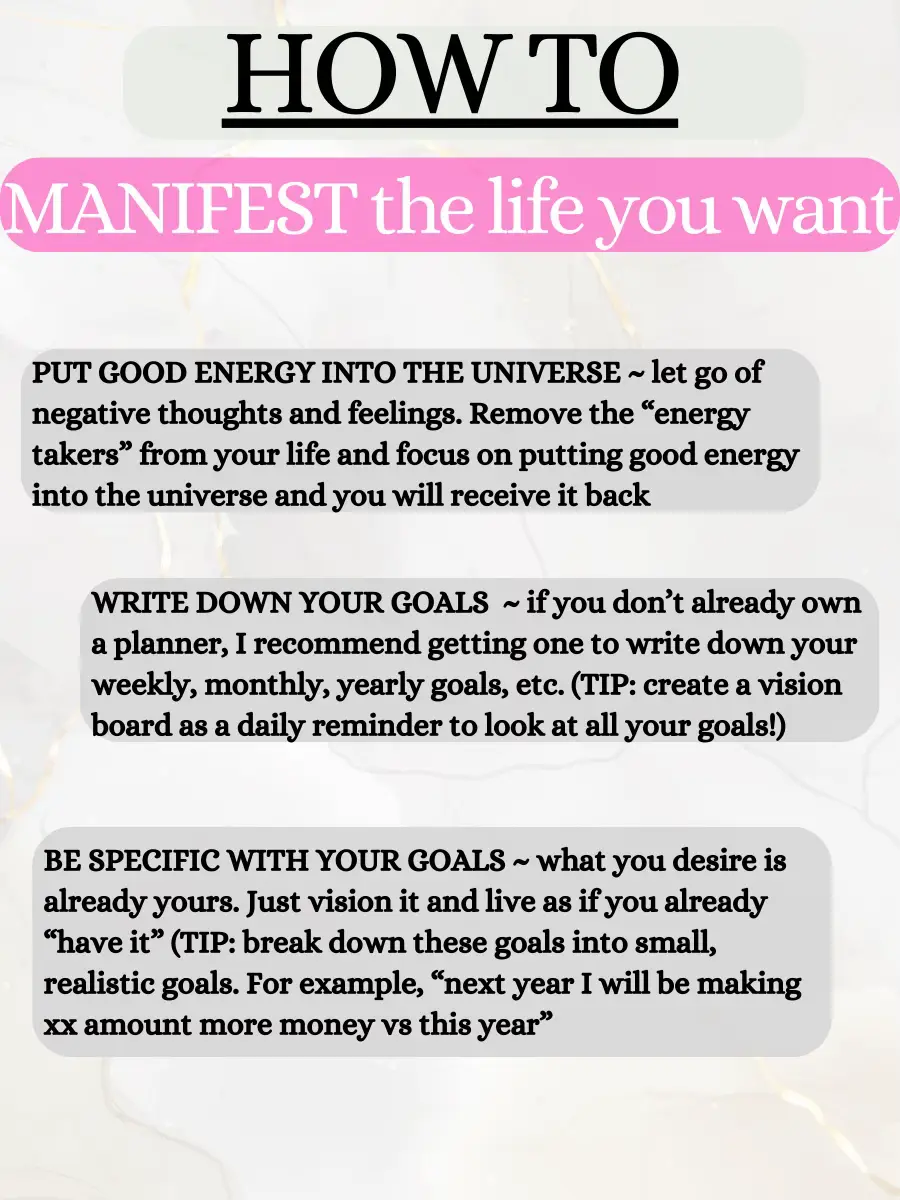 How To Manifest The Life You Want 🪄 แกลเลอรีที่โพสต์โดย Cleo Natalie