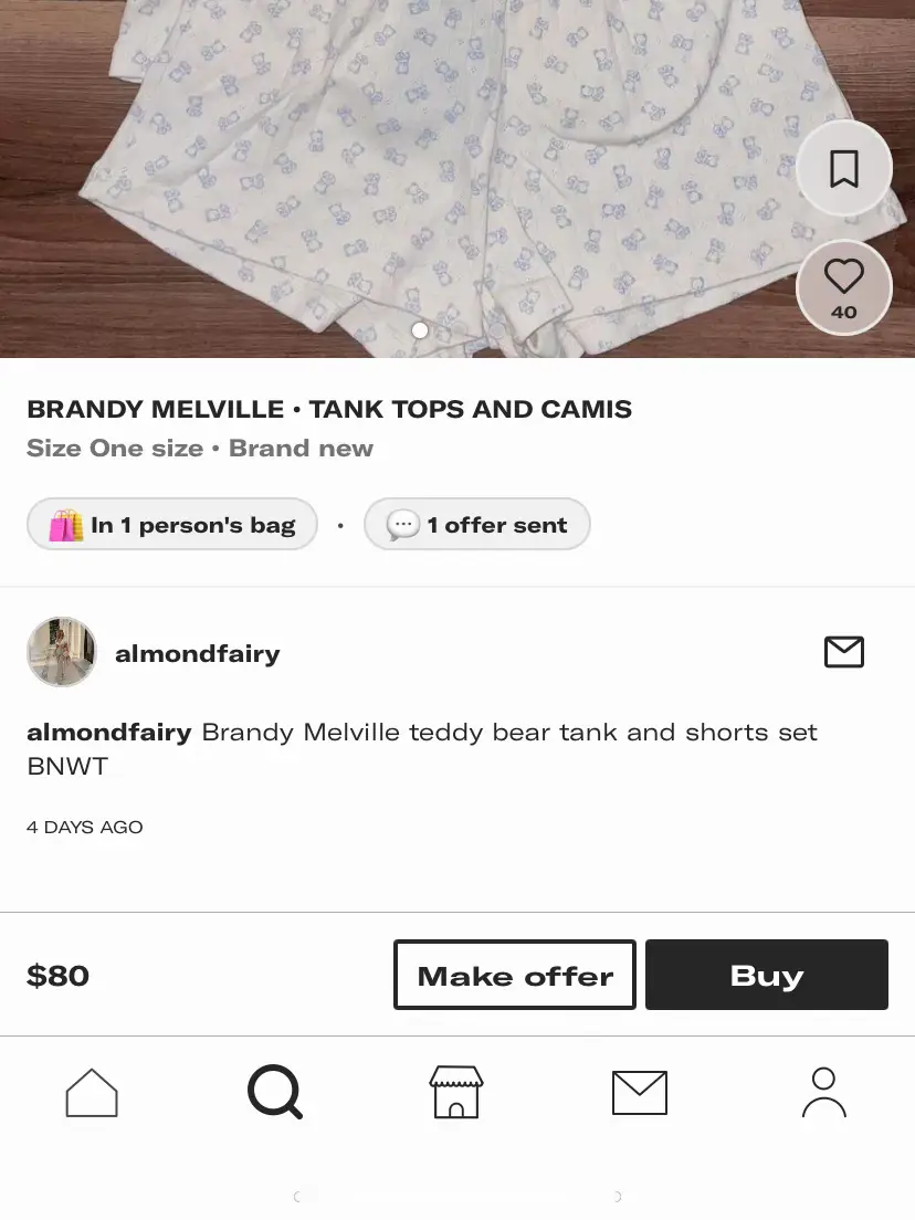 Brandy Melville heart shorts that are brand new!! I - Depop