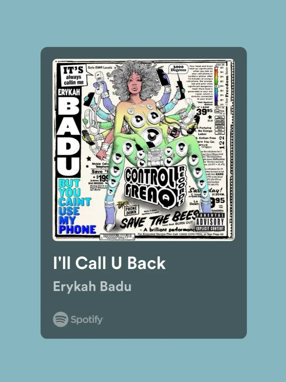  A Spotify ad for a song by Erykah Badu.