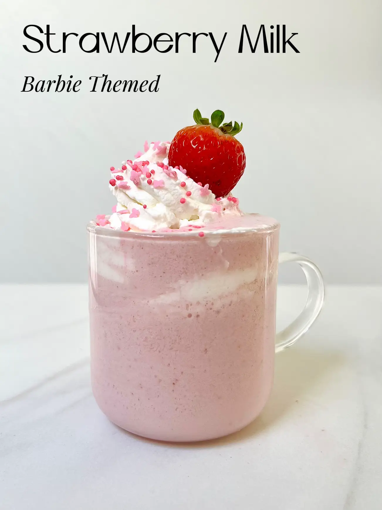 Barbie Strawberry Milk!!🍓All Pink Everything! 💕🎀💁‍♀️ | Video published  by Sikfan Kitchen | Lemon8