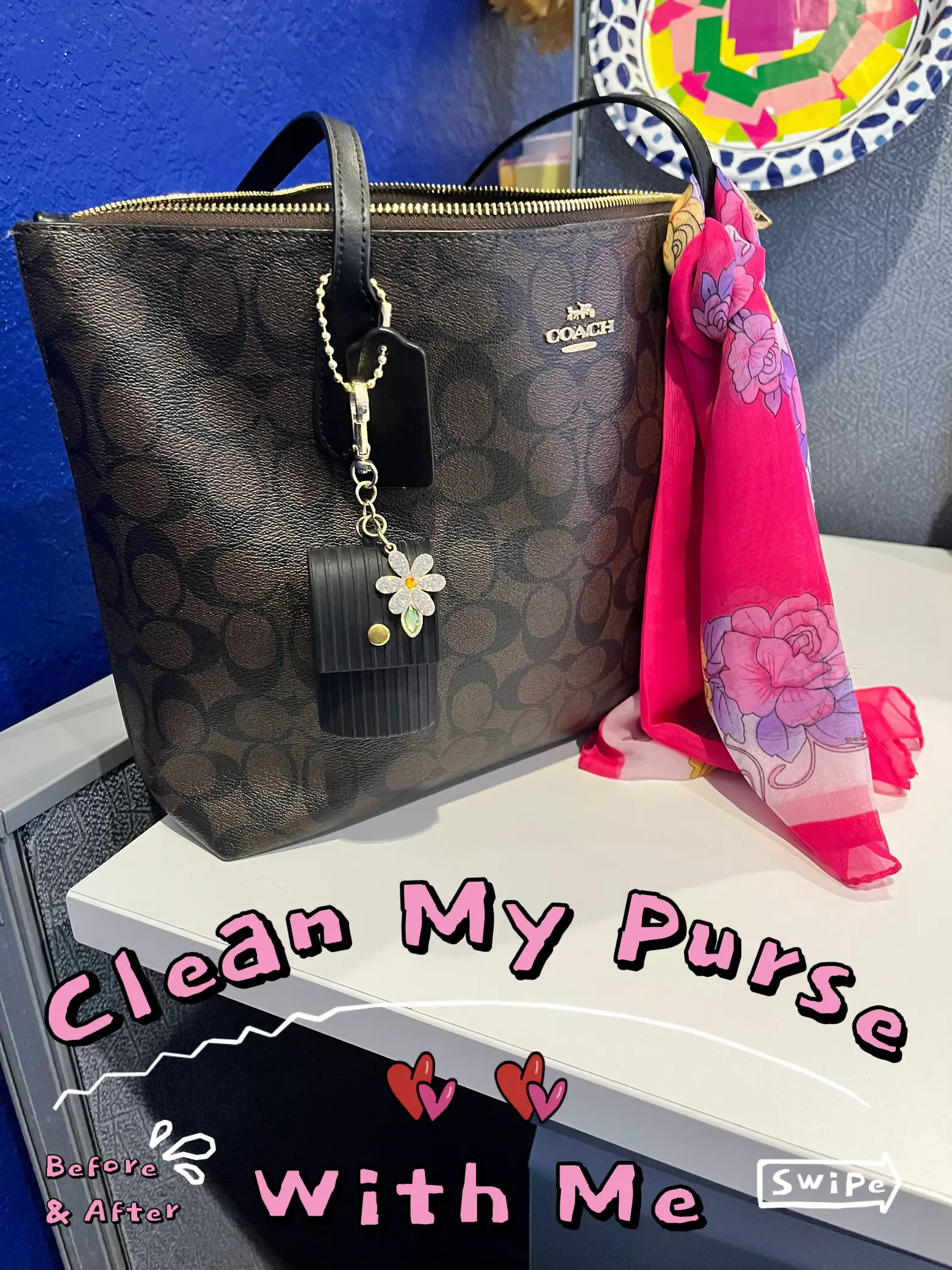 How do i online clean my coach purse