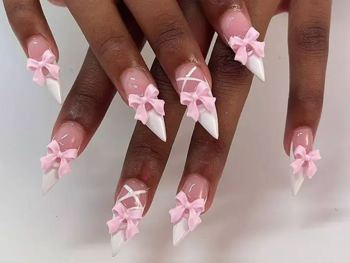 coquette nail inspo 🤍🎀🪞, Gallery posted by k