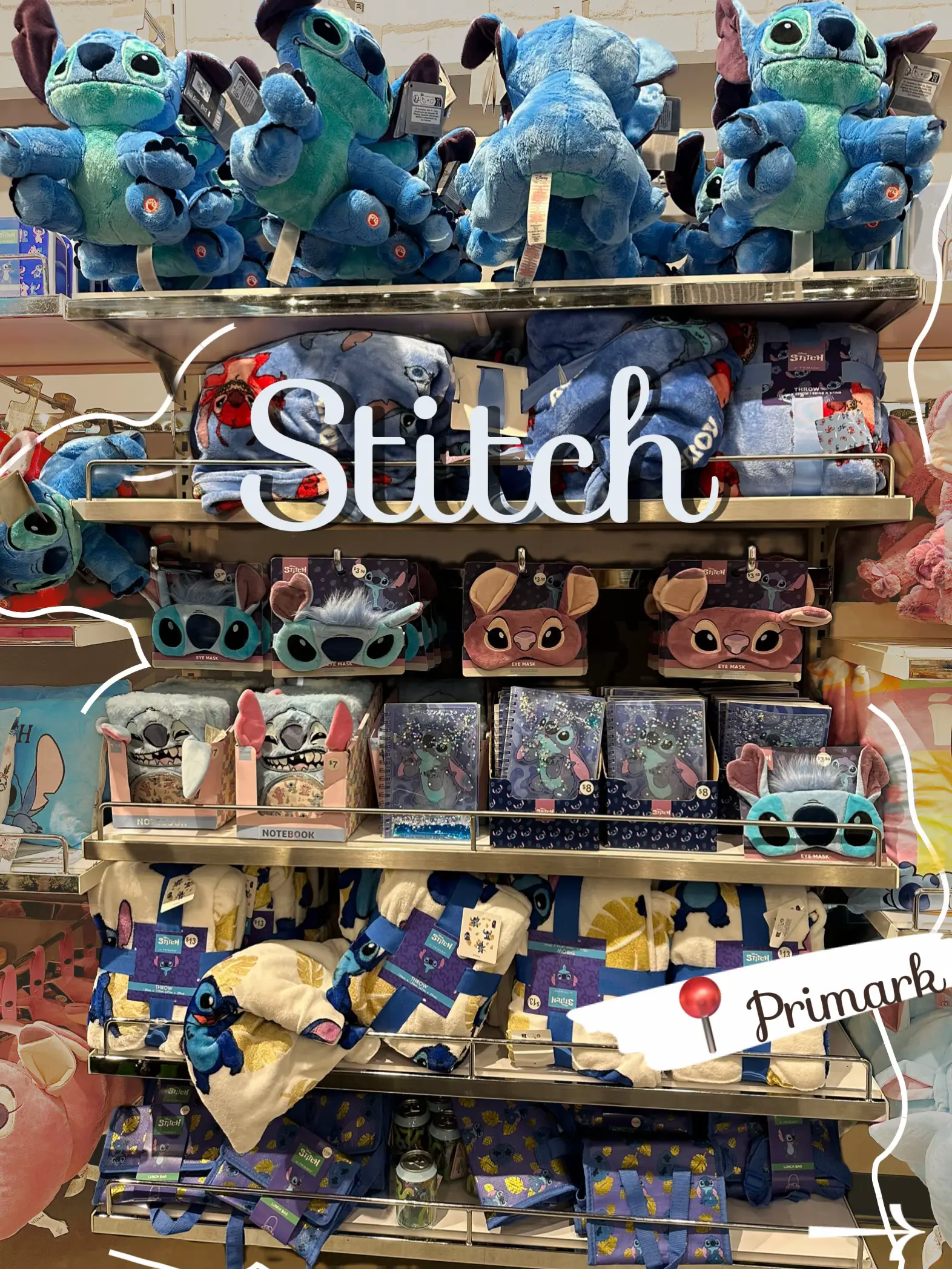 Disney Lilo & Stitch Blue Stitch Hooded Travel Pillow Neck Rest Support  Holiday Primark : : Fashion