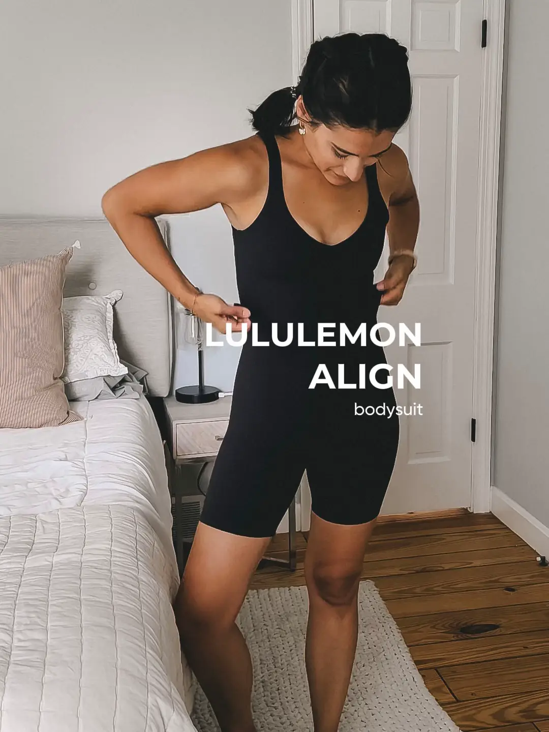 Lululemon align bodysuit at 19 weeks pregnant. #ootd #lululemon