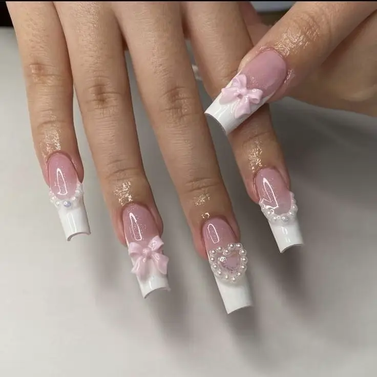 coquette nail inspo 🤍🎀🪞, Gallery posted by k