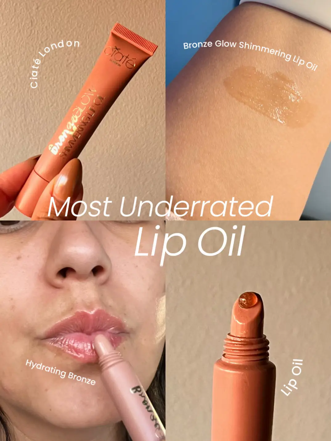 bronze glow lip oil