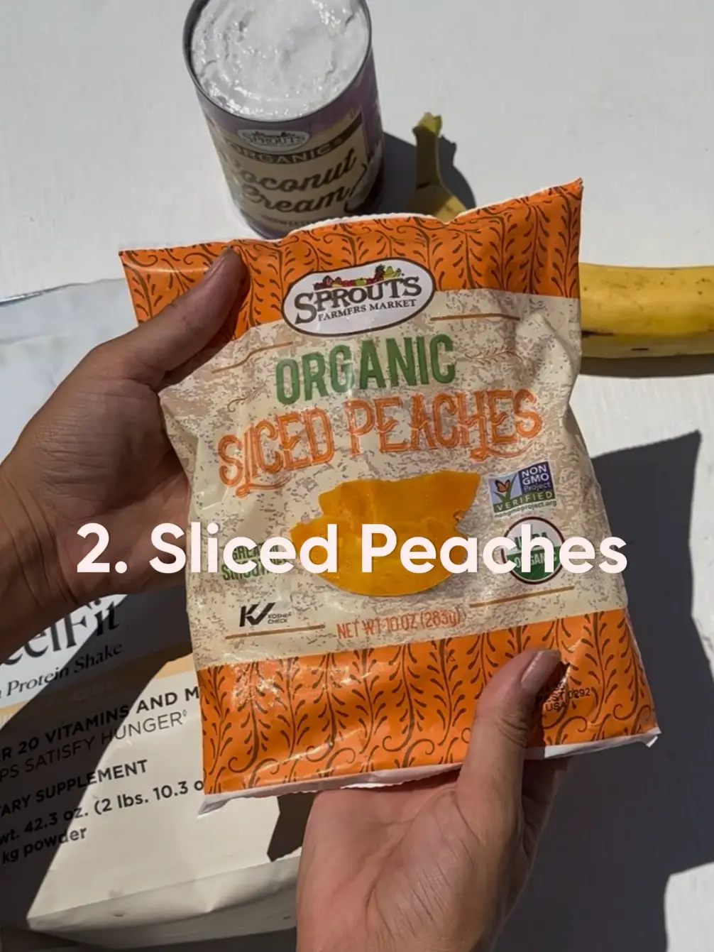 Vegan Peaches and Cream Protein Smoothie