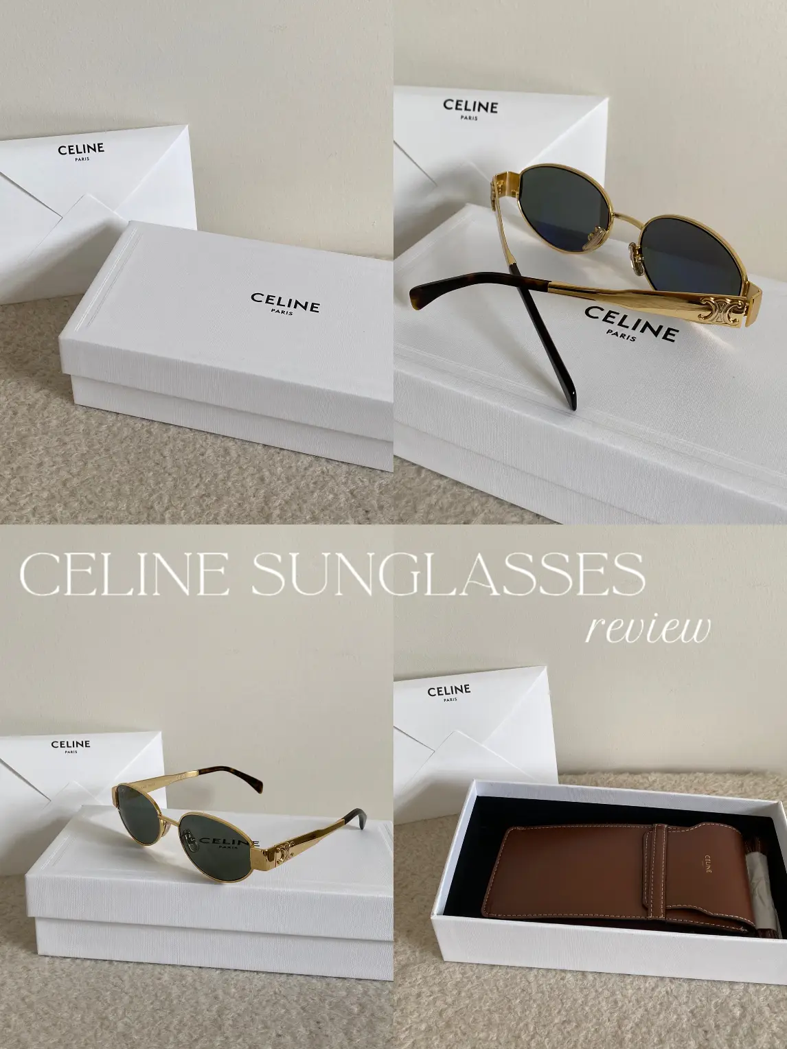 omg these Celine sunglasses are so good and did you see the mini pouch, celine triomphe metal sunglass