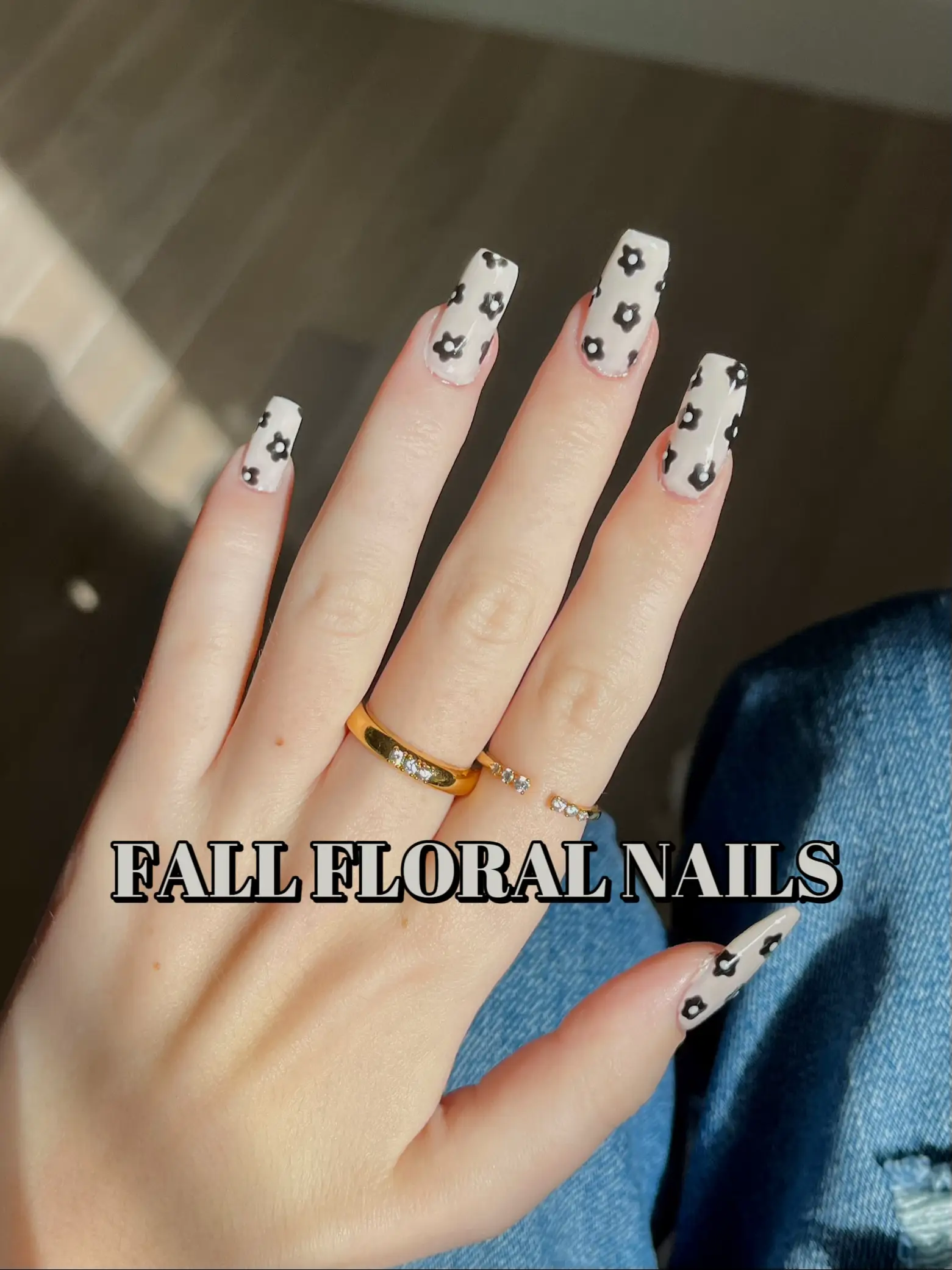 Fall floral nail art tutorial 🍂