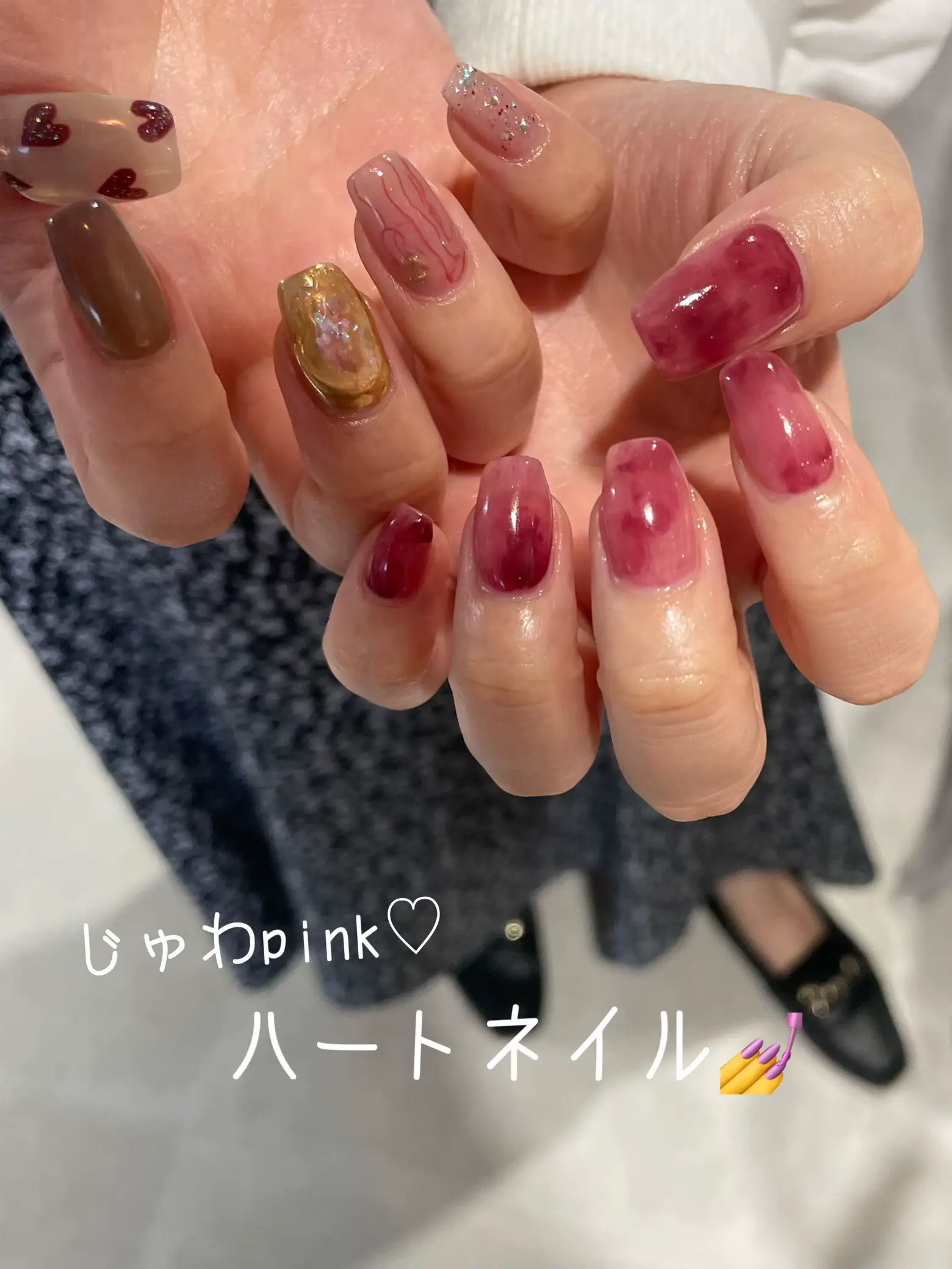 華やかピンクネイル🩷 | ユウカが投稿したフォトブック | Lemon8 