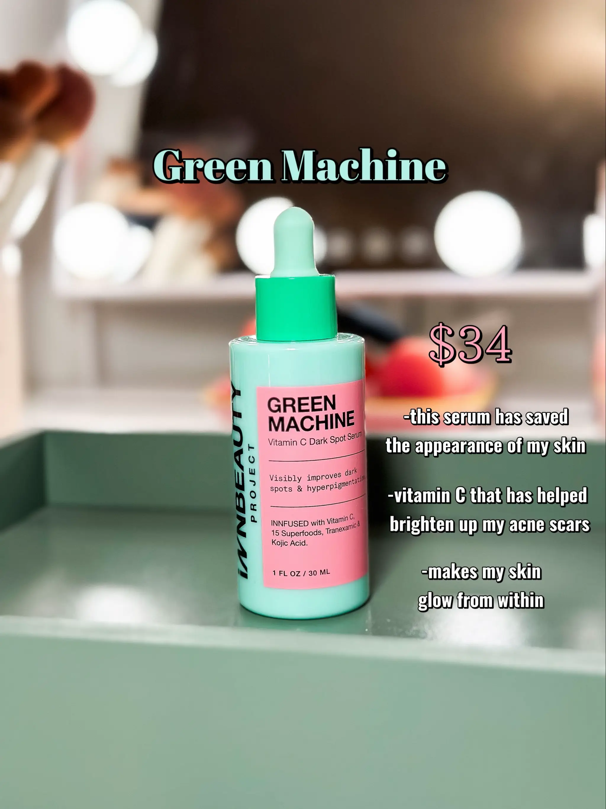 iNNBEAUTY PROJECT Green Machine Vitamin C Dark Spot & Hyperpigmentation Serum 1 oz/ 30 mL