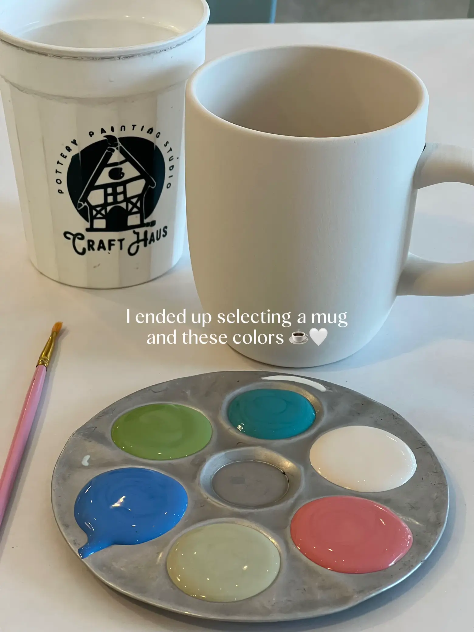 Pottery Mug Painting Kits - DIY Art in a Box - Gift mug - Great Gift Idea