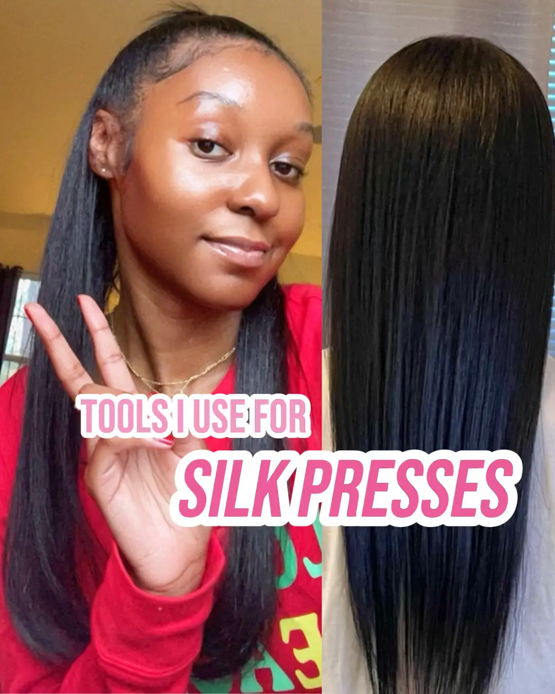 FAST SILK PRESS AT HOME?!? ft Tymo Ring Plus Hair Straightening